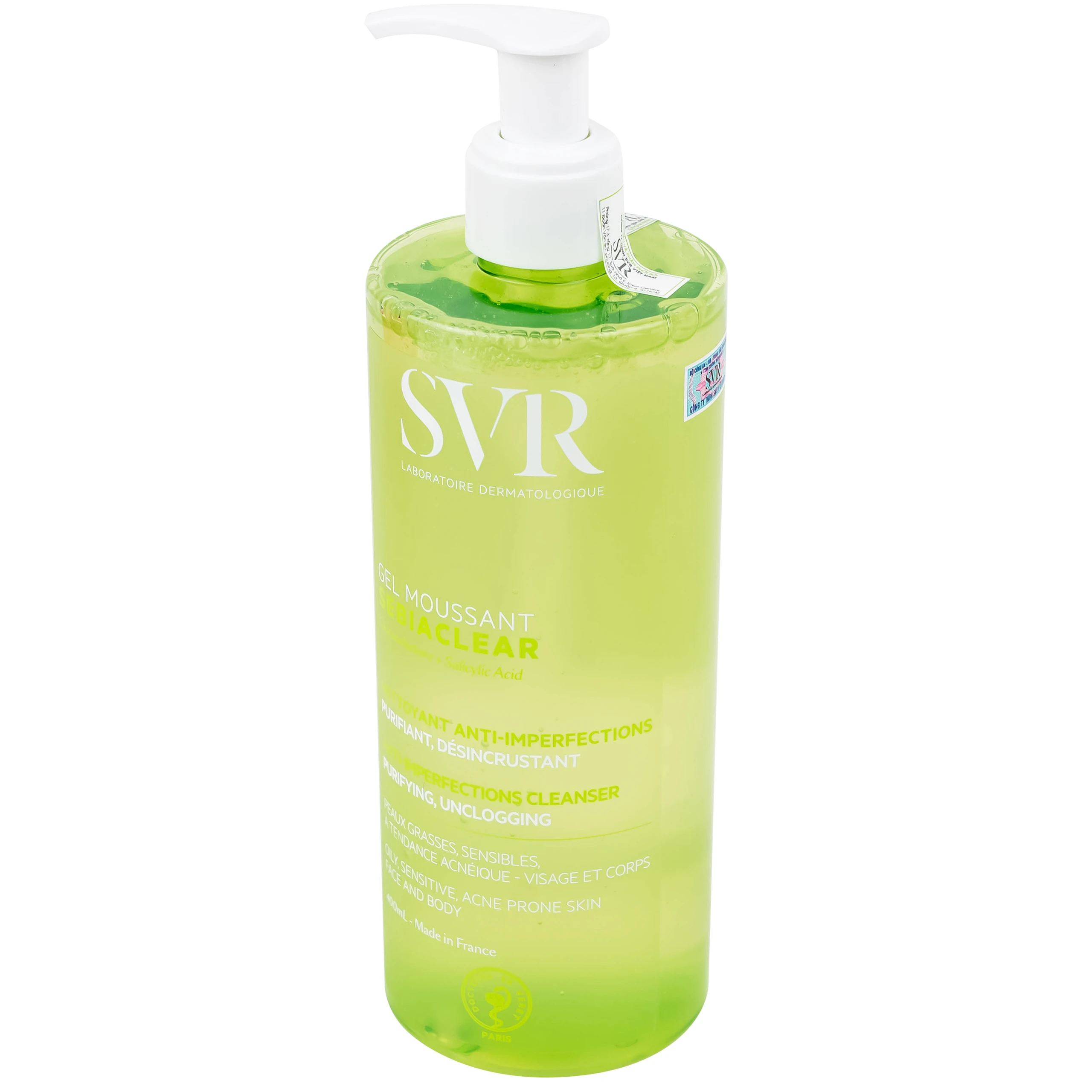 Gel rửa mặt SVR Sebiaclear Moussant làm sạch và giảm dầu cho da dầu (400ml)