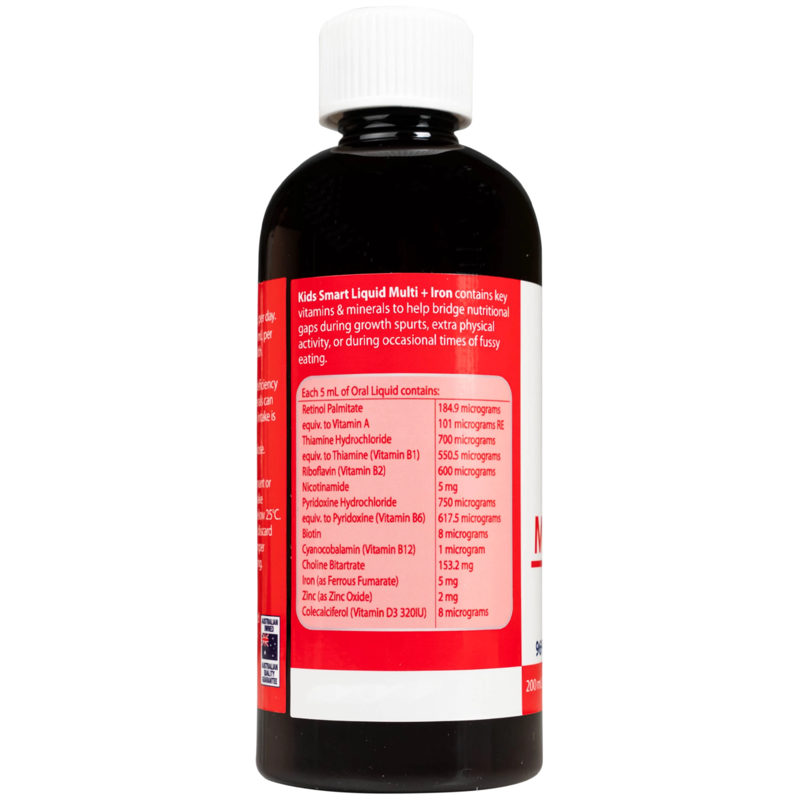 Siro hỗ trợ tăng sức đề kháng Kids Smart Liquid Multi + Iron Nature's Way (200ml)