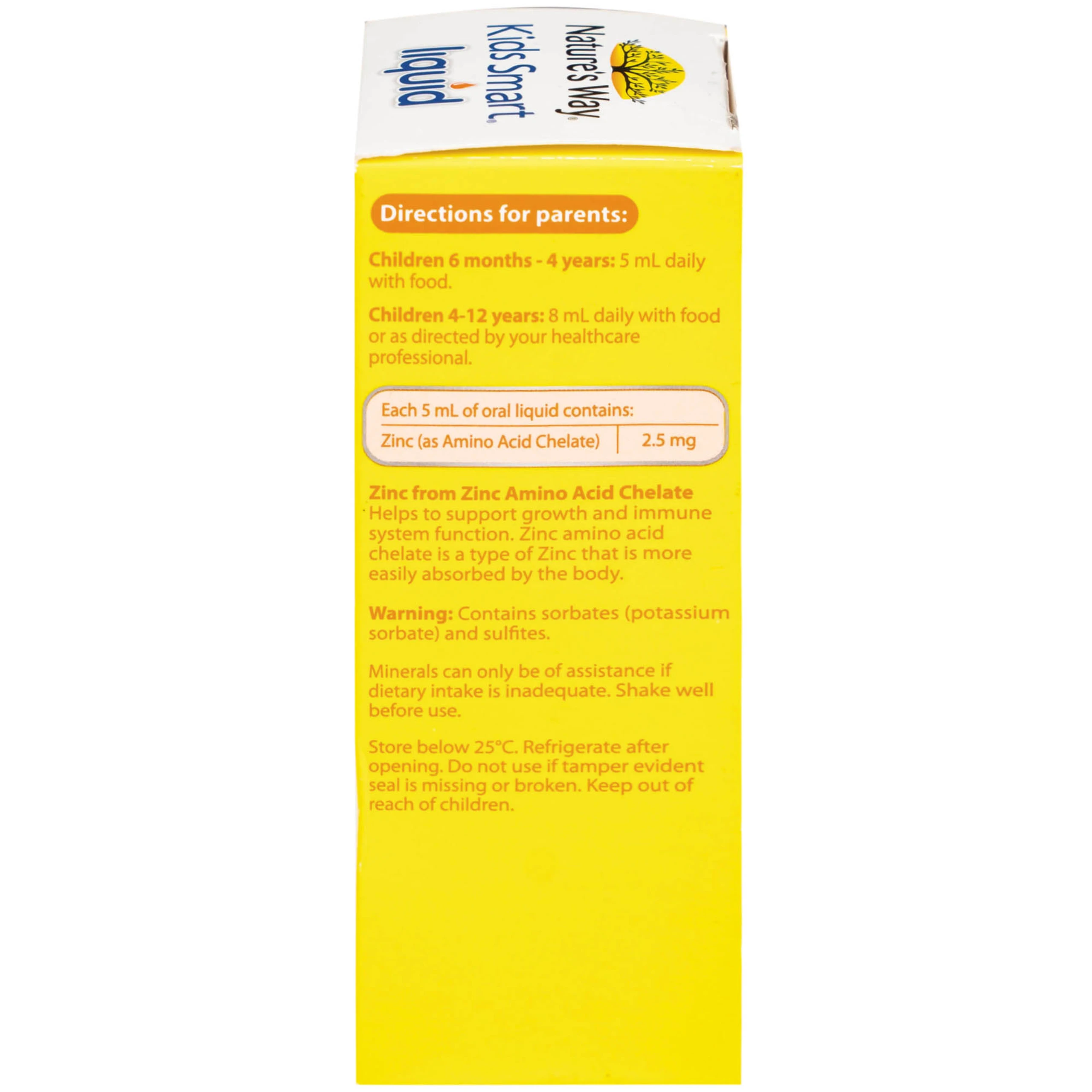 Siro hỗ trợ kích thích thèm ăn Kids Smart Liquid Zinc Nature's Way (100ml)