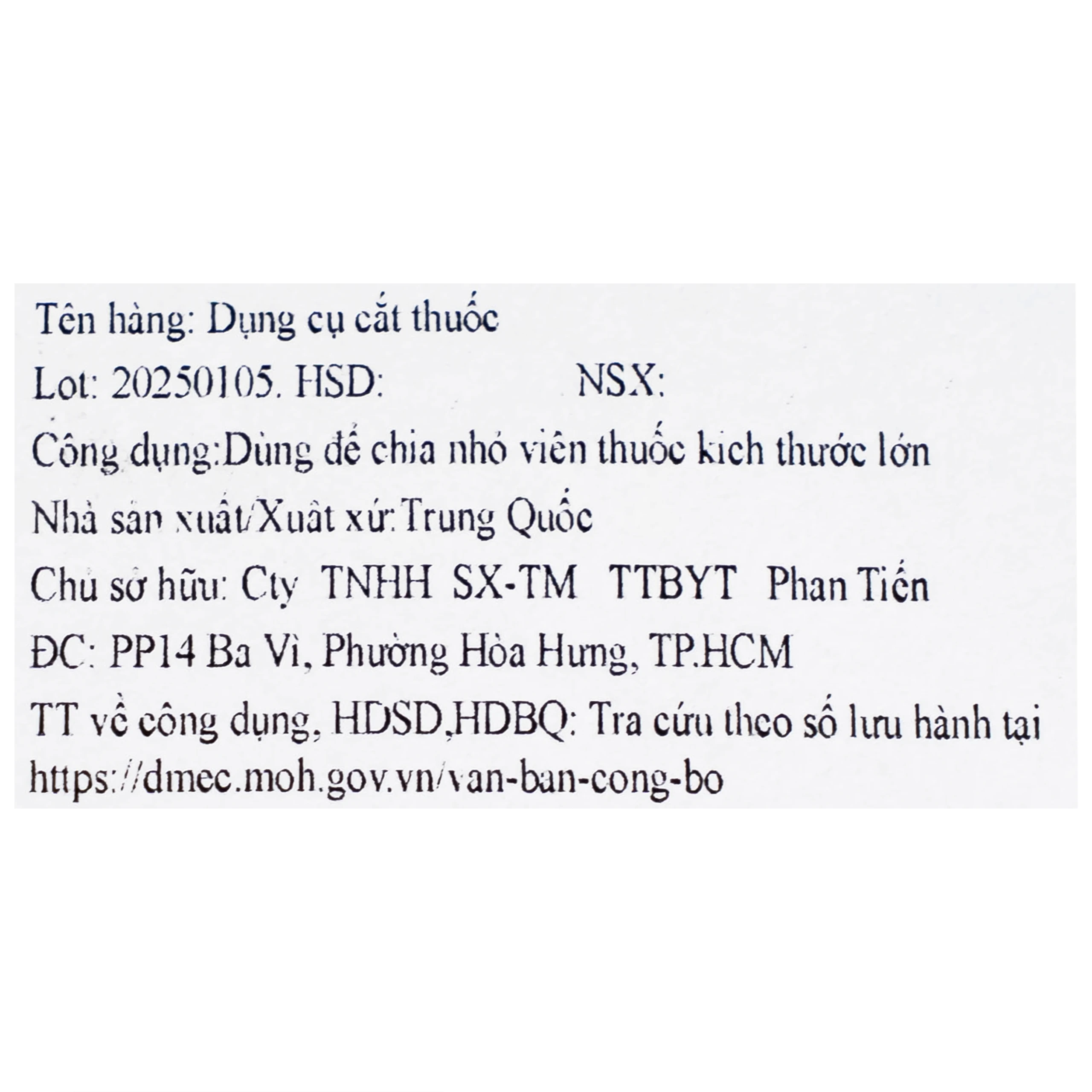 Dụng cụ cắt thuốc Greetmed Medicine Cutter