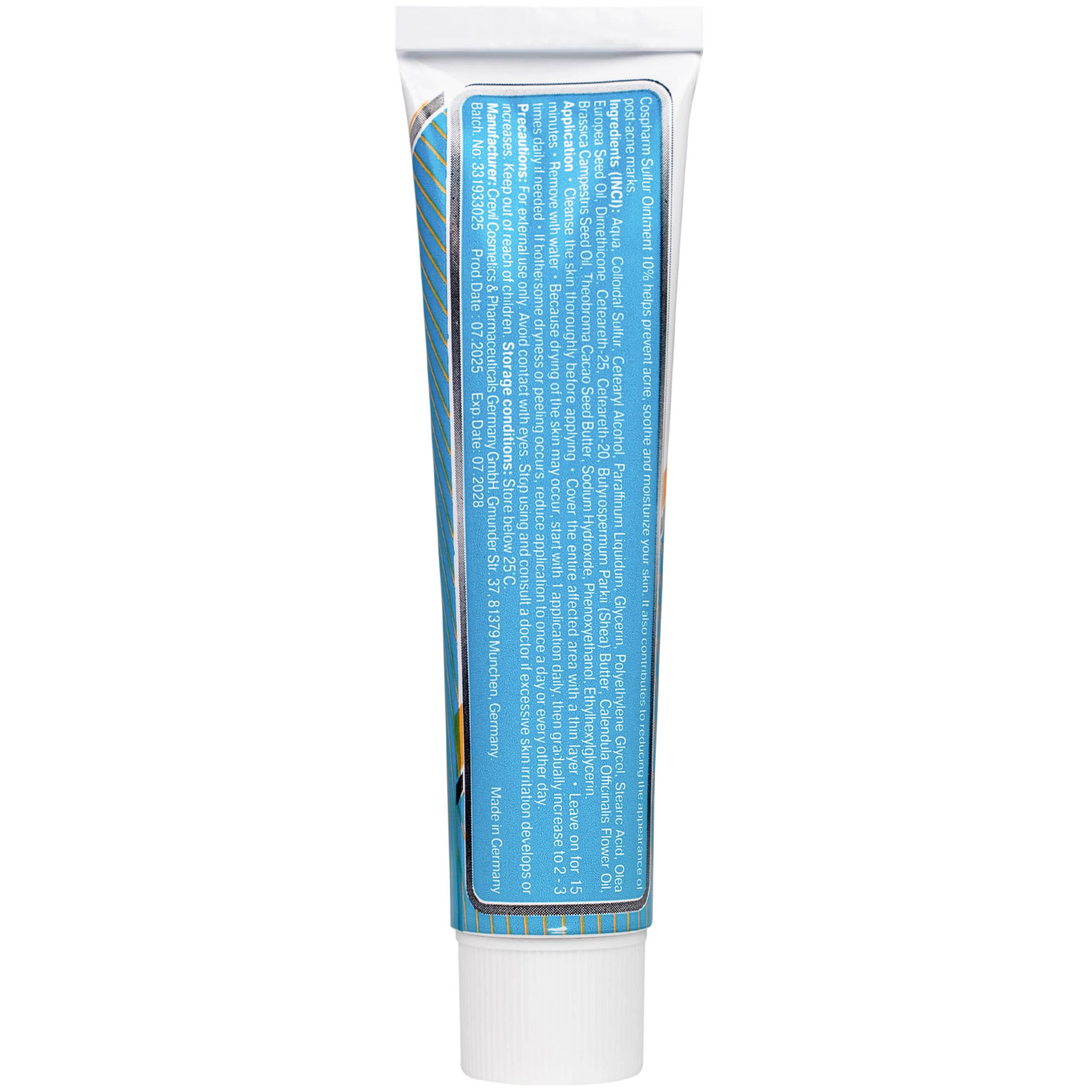 Kem bôi ngừa mụn, giảm sưng viêm sulfur 10% ointment Cospharm 30g