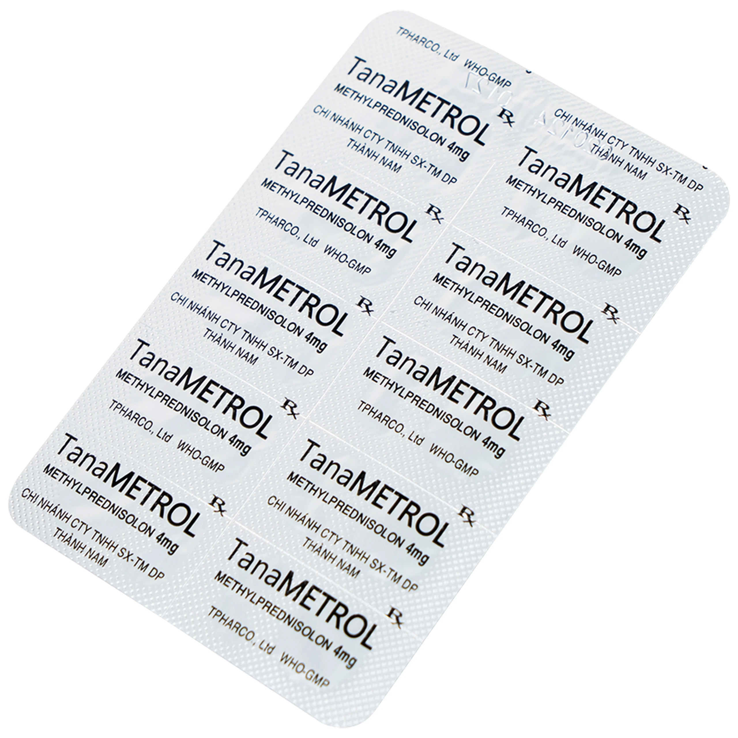 Viên nén TanaMetrol 4mg Thành Nam chống viêm và điều trị viêm khớp dạng thấp, lupus ban đỏ (3 vỉ x 10 viên)