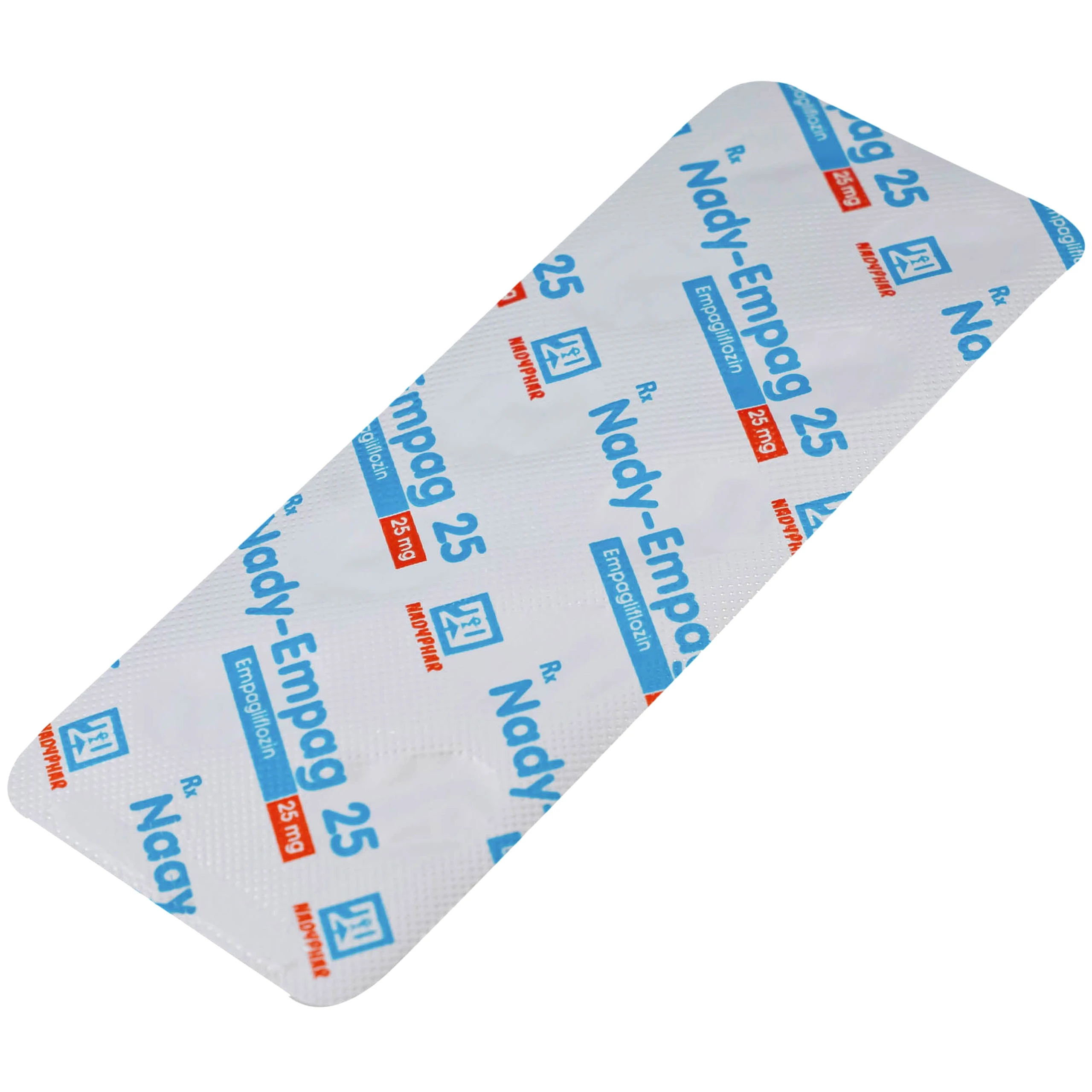 Thuốc Nady-Empag 25mg Nadyphar điều trị cho người lớn bị đái tháo đường type 2 (3 vỉ x 10 viên)
