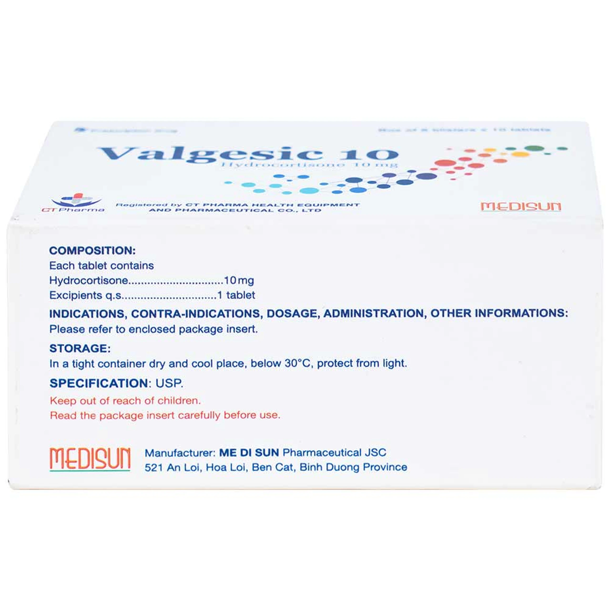 Thuốc Valgesic 10 CT Pharma liệu pháp thay thế tăng sản lượng thận ở trẻ (6 vỉ x 10 viên)