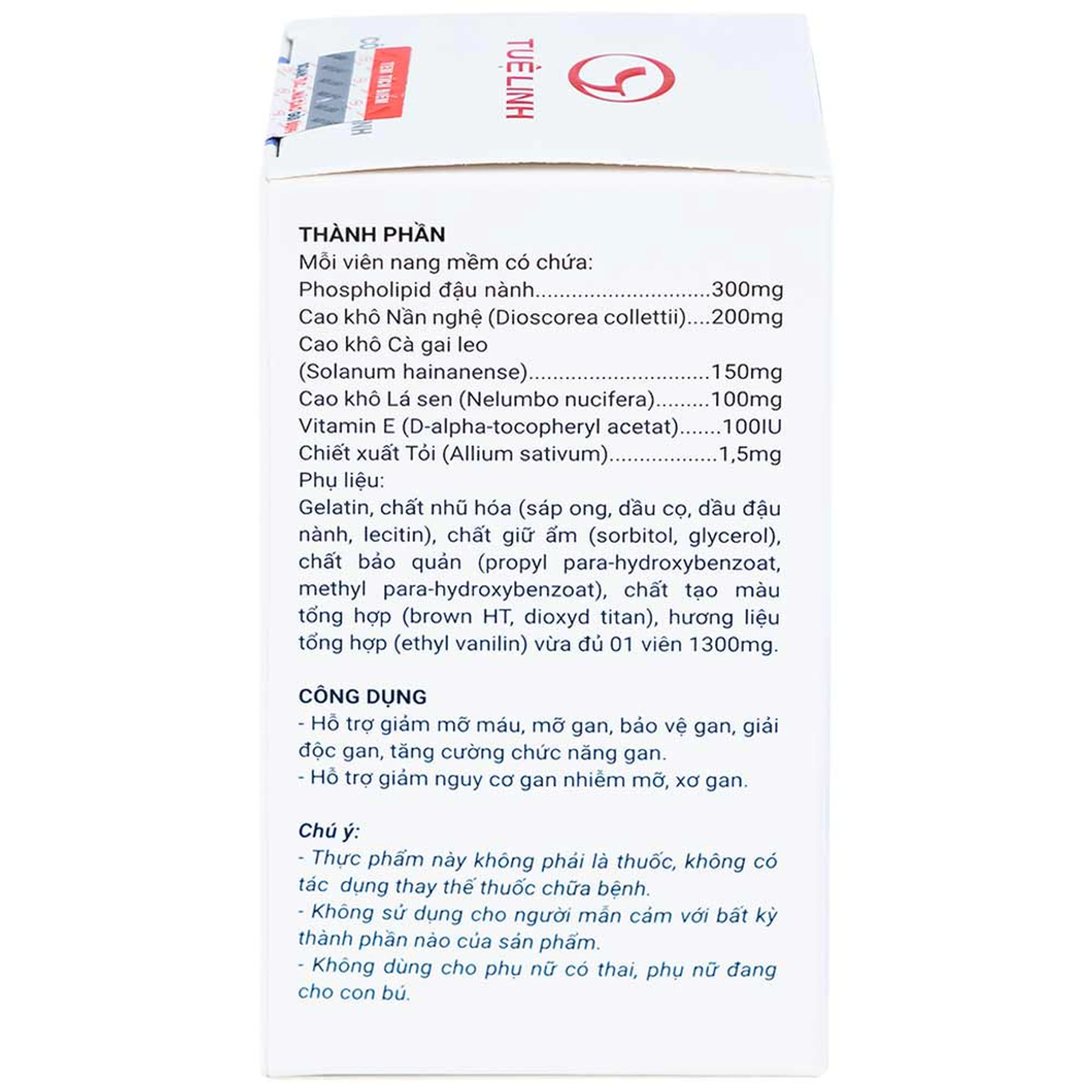 Viên hỗ trợ giảm mỡ máu, mỡ gan Hamogan Tuệ Linh (30 viên)