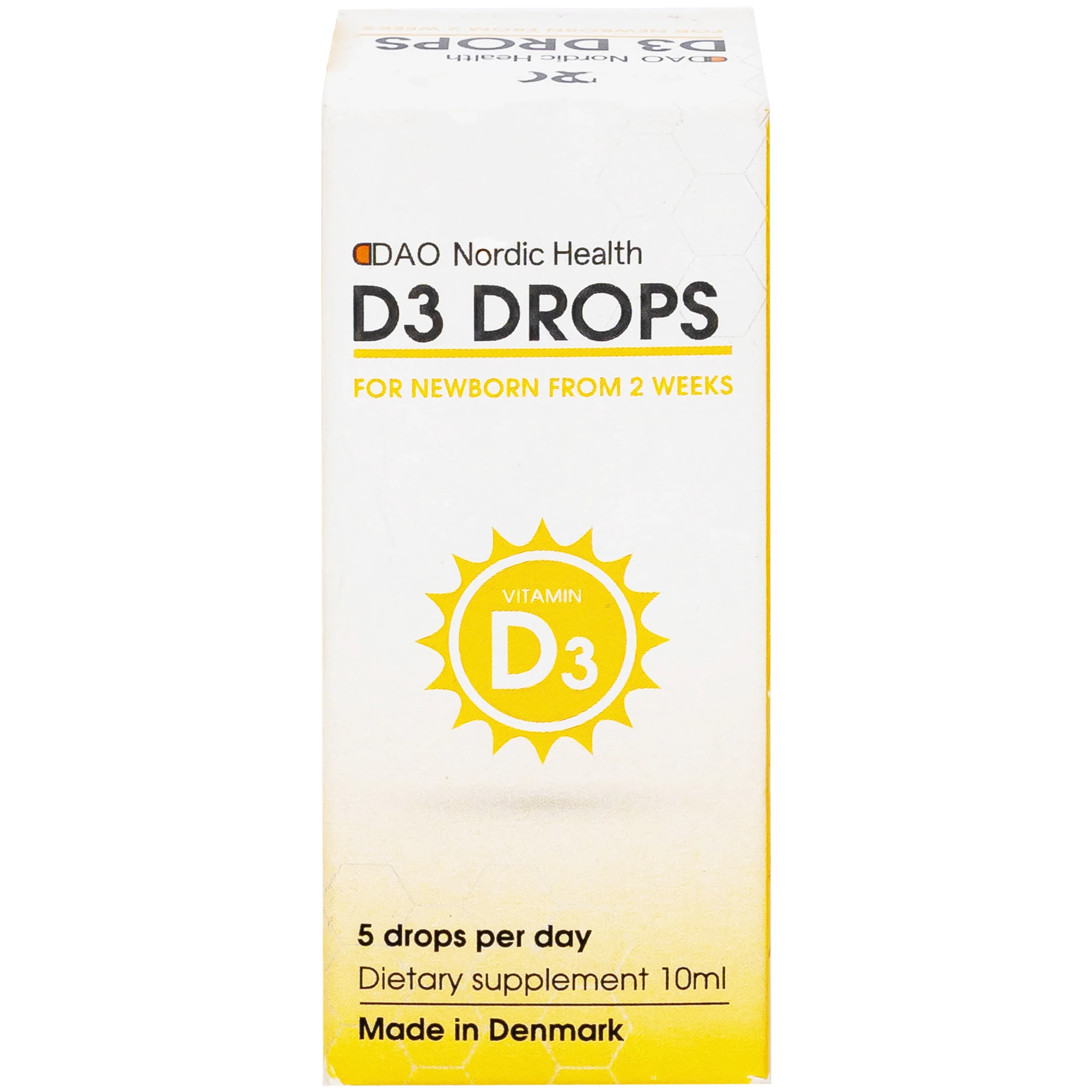 Dung dịch hỗ trợ phát triển xương, răng cho trẻ D3 Drops DAO Nordic Health (10ml)
