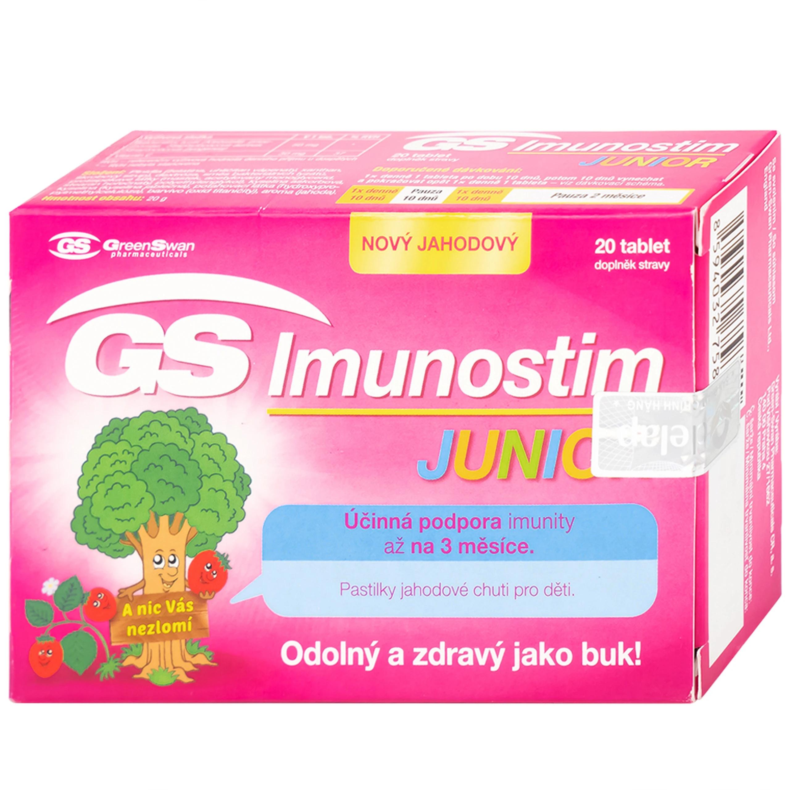 Viên giúp giảm nguy cơ viêm mũi họng GS Imunostim Junior (2 vỉ x 10 viên)