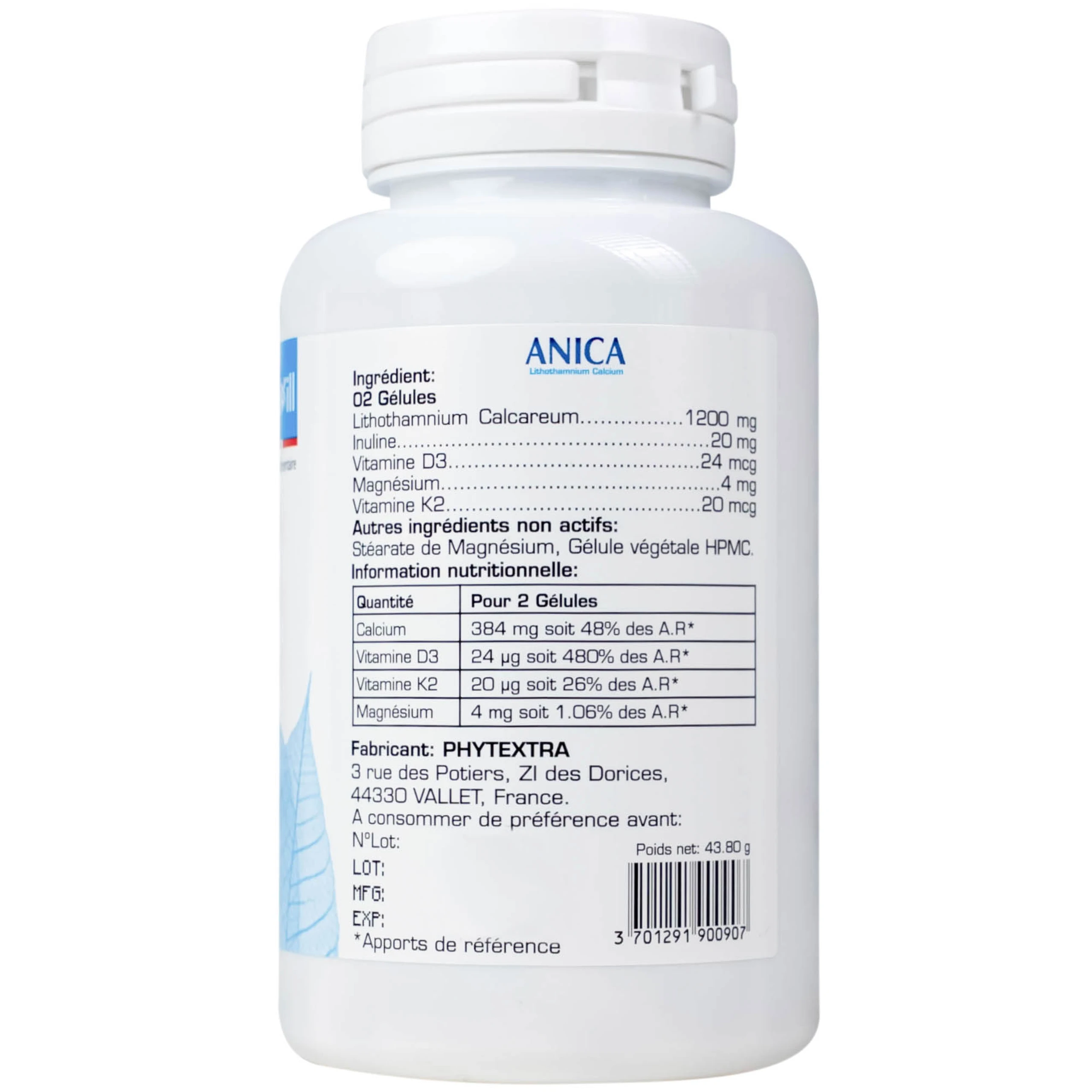 Viên uống bổ sung Canxi và Vitamin D3, K2, giúp xương răng chắc khỏe Anica Ocavill (60 viên)