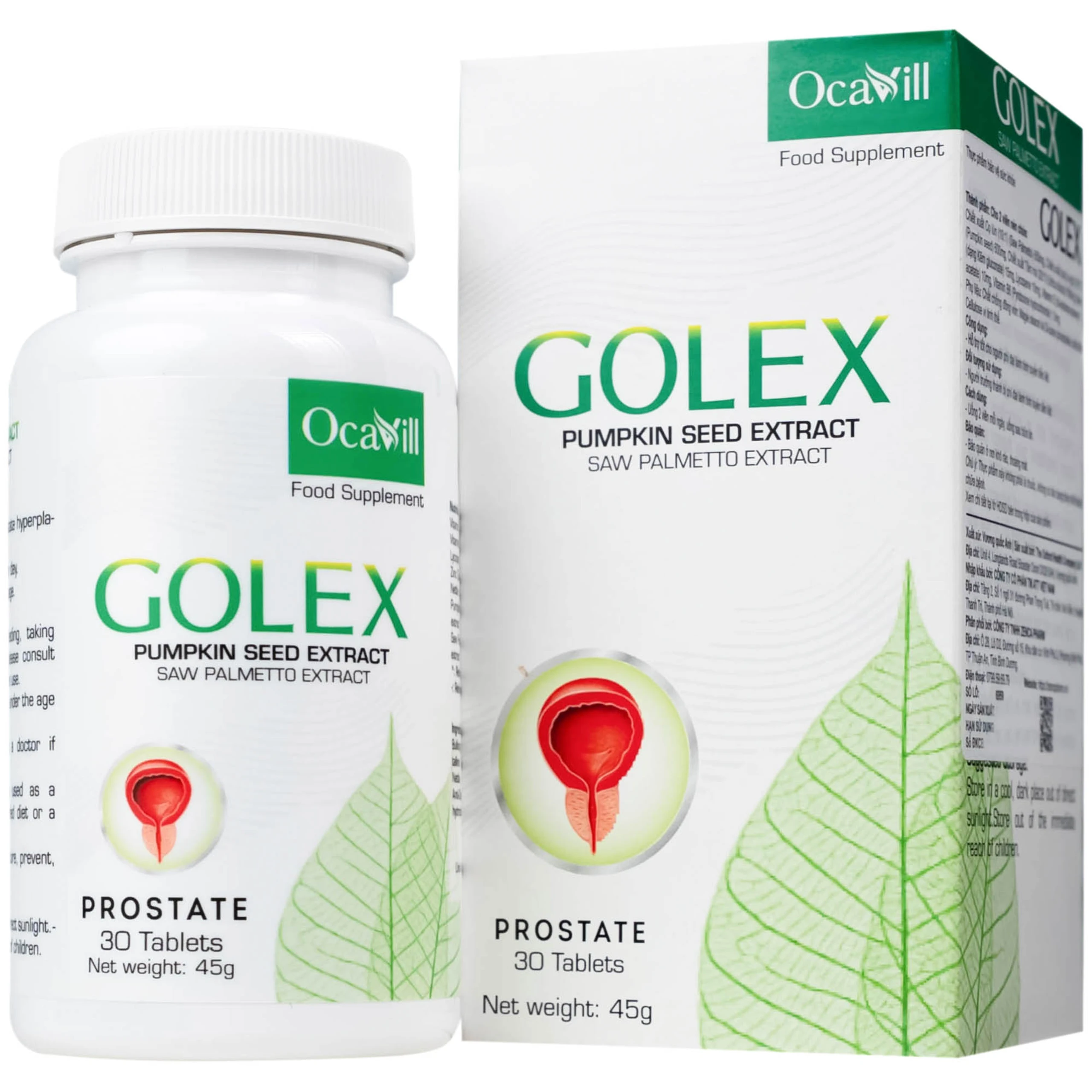 Viên uống hỗ trợ cho người phì đại lành tính tuyến tiền liệt Golex Ocavill (30 viên)