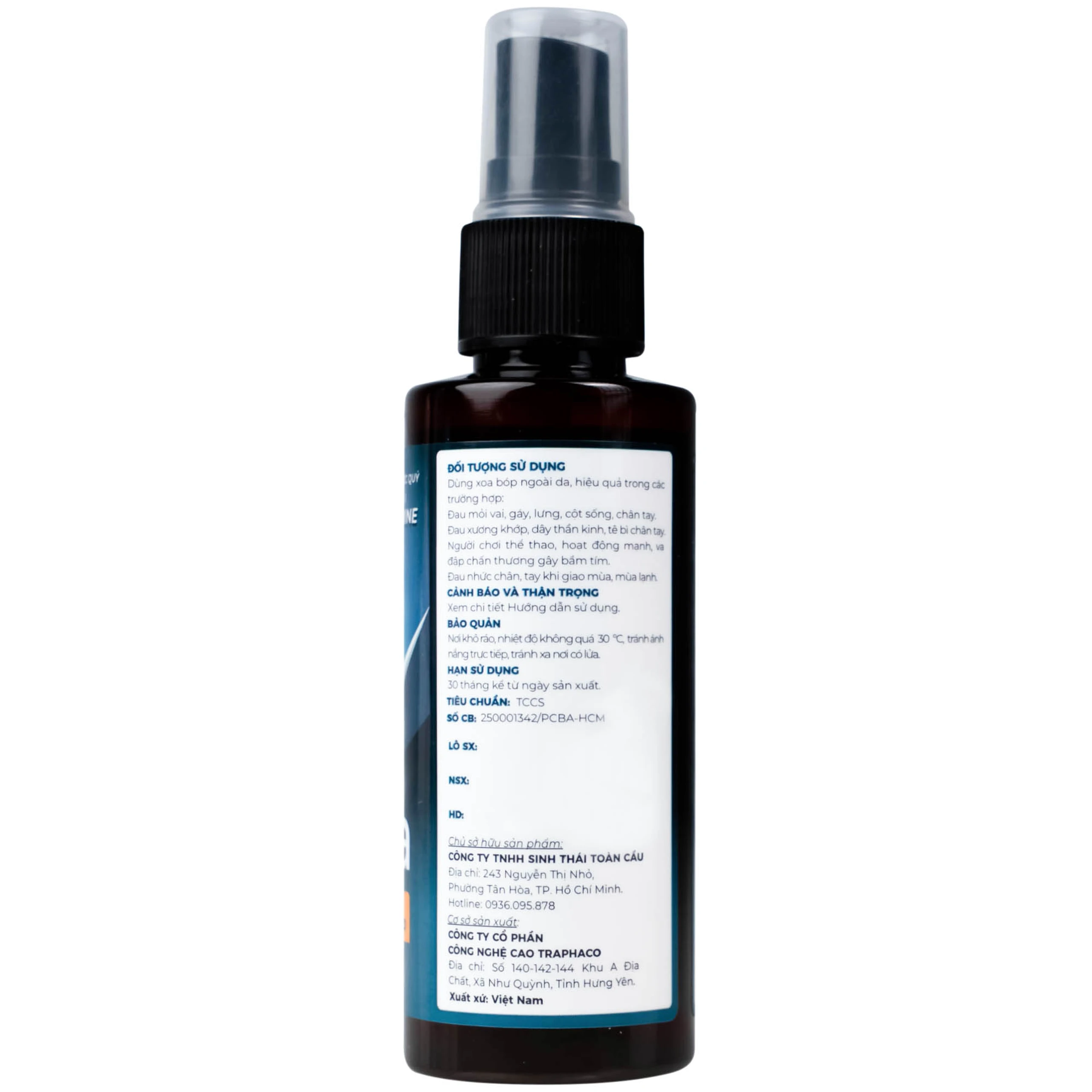 Xịt xoa bóp, giảm đau, nhức xương khớp Ovifa 60ml