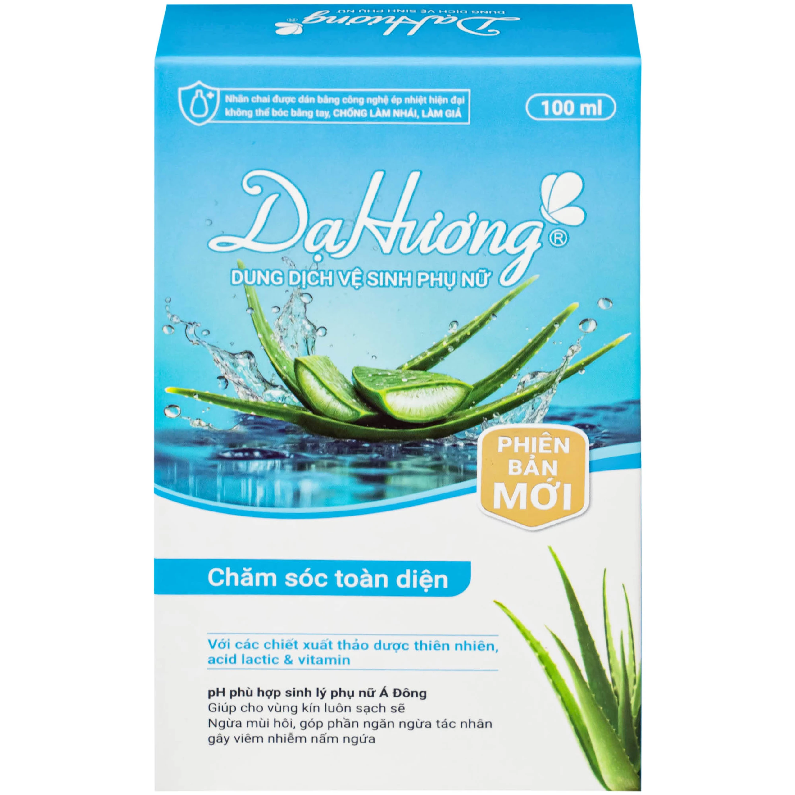 Dung dịch vệ sinh phụ nữ Dạ Hương Xanh Lô Hội giúp làm sạch nhẹ nhàng, khử mùi hôi (100ml)
