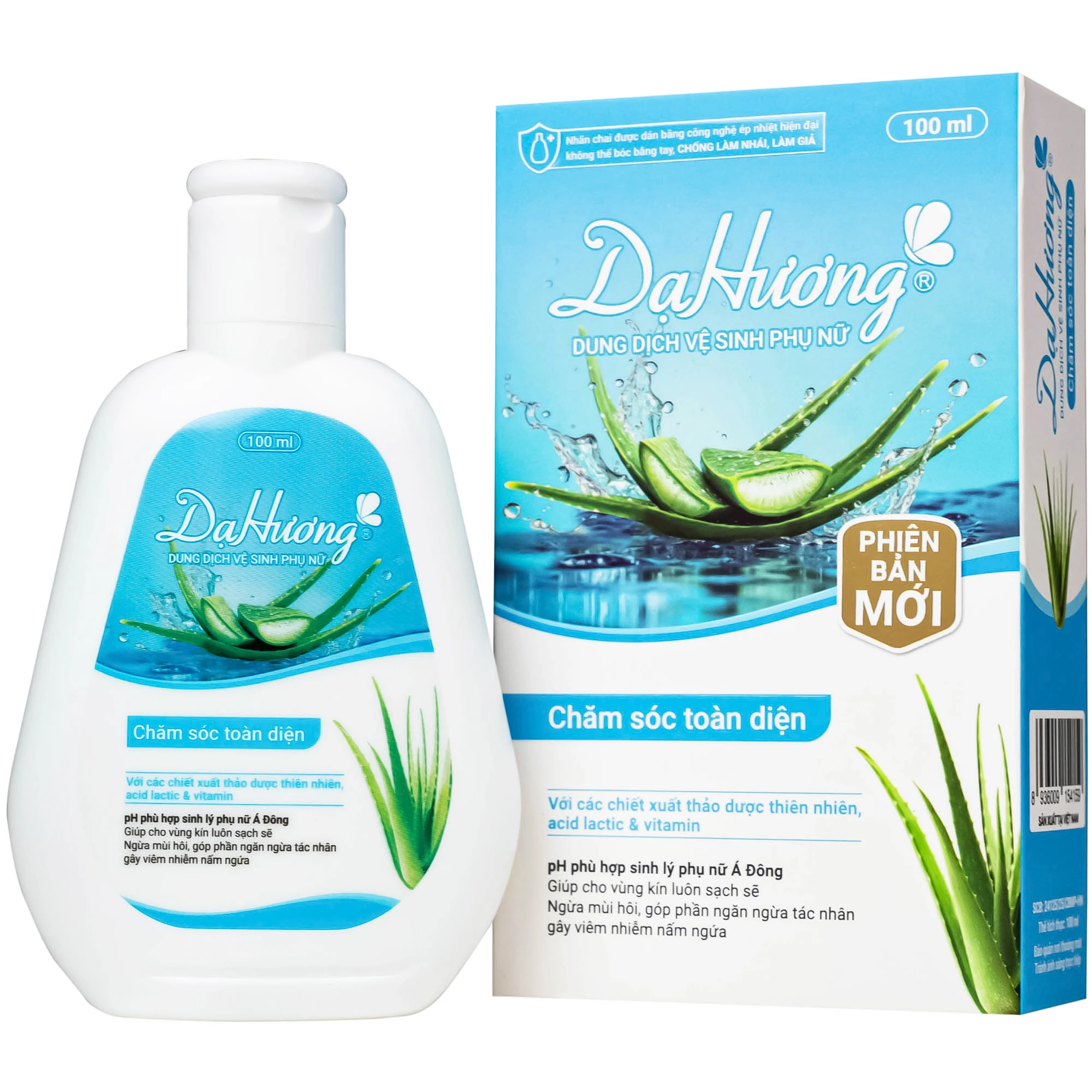 Dung dịch vệ sinh phụ nữ Dạ Hương Xanh Lô Hội giúp làm sạch nhẹ nhàng, khử mùi hôi (100ml)