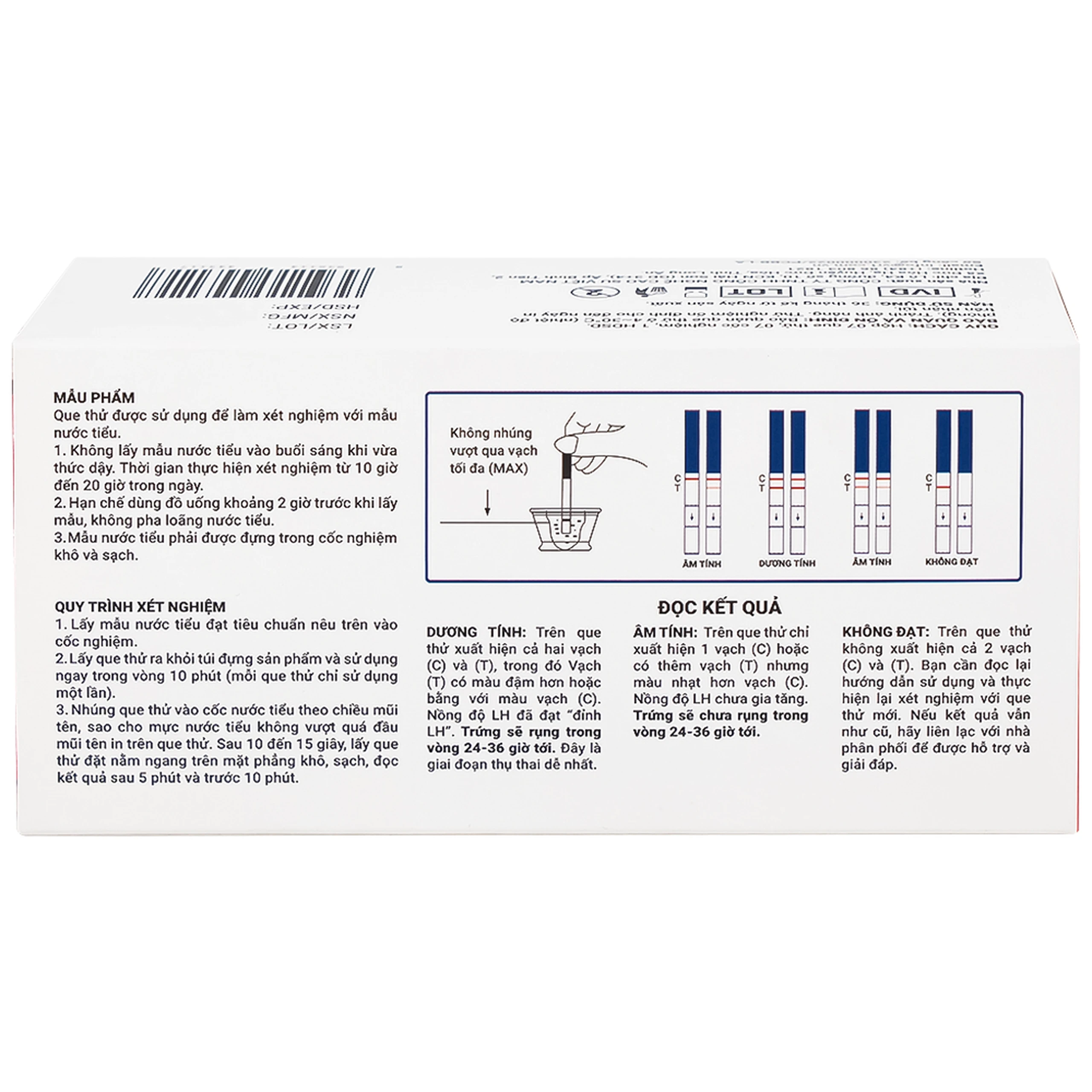 Que thử rụng trứng Safefit test (7 cái) dùng xác định ngày rụng trứng nhanh chóng, đơn giản