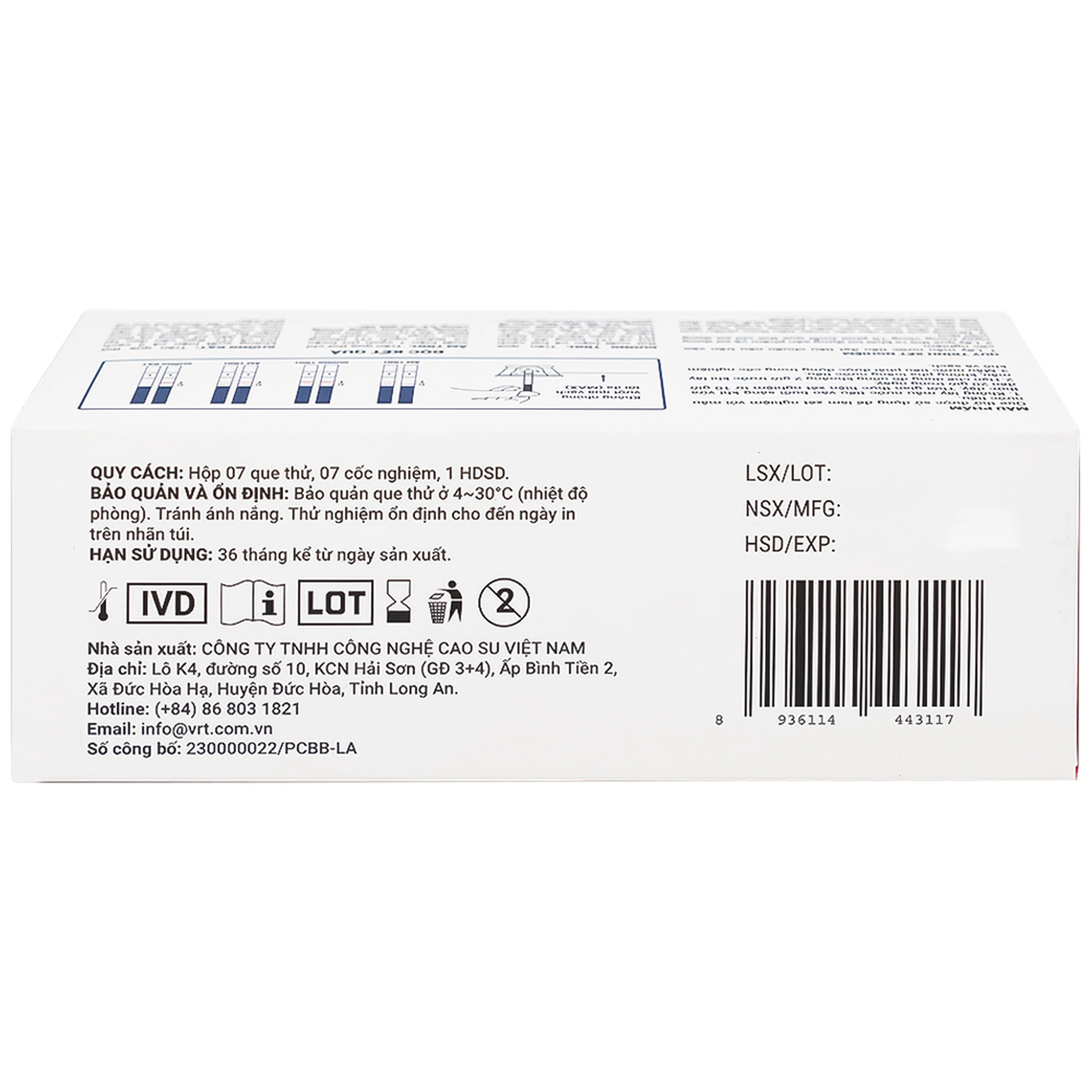 Que thử rụng trứng Safefit test (7 cái) dùng xác định ngày rụng trứng nhanh chóng, đơn giản