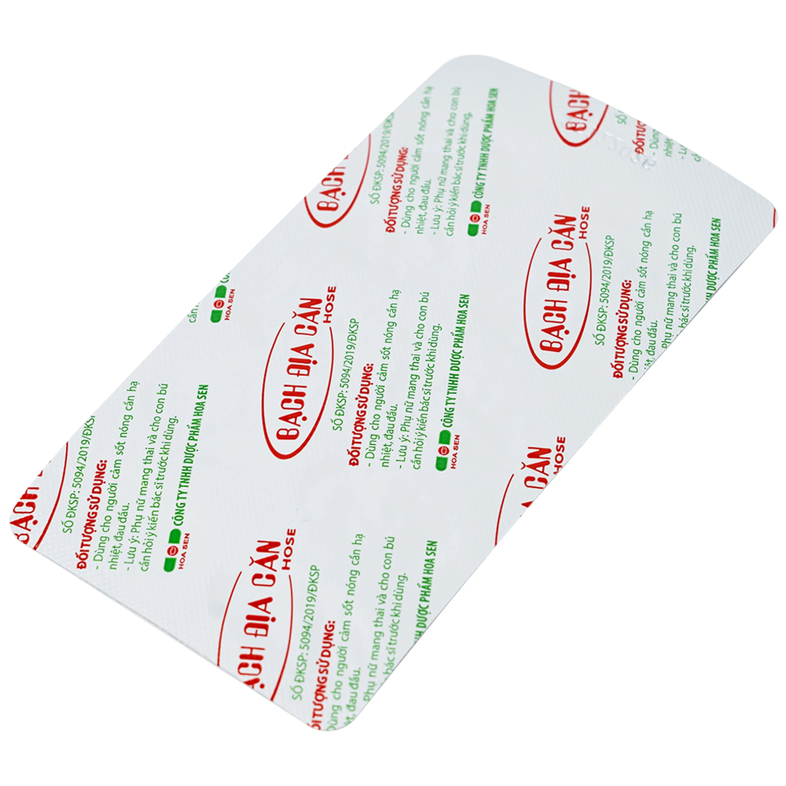 Viên hỗ trợ giải nhiệt Bạch Địa Căn Hose Hoa Sen (10 vỉ x 10 viên)