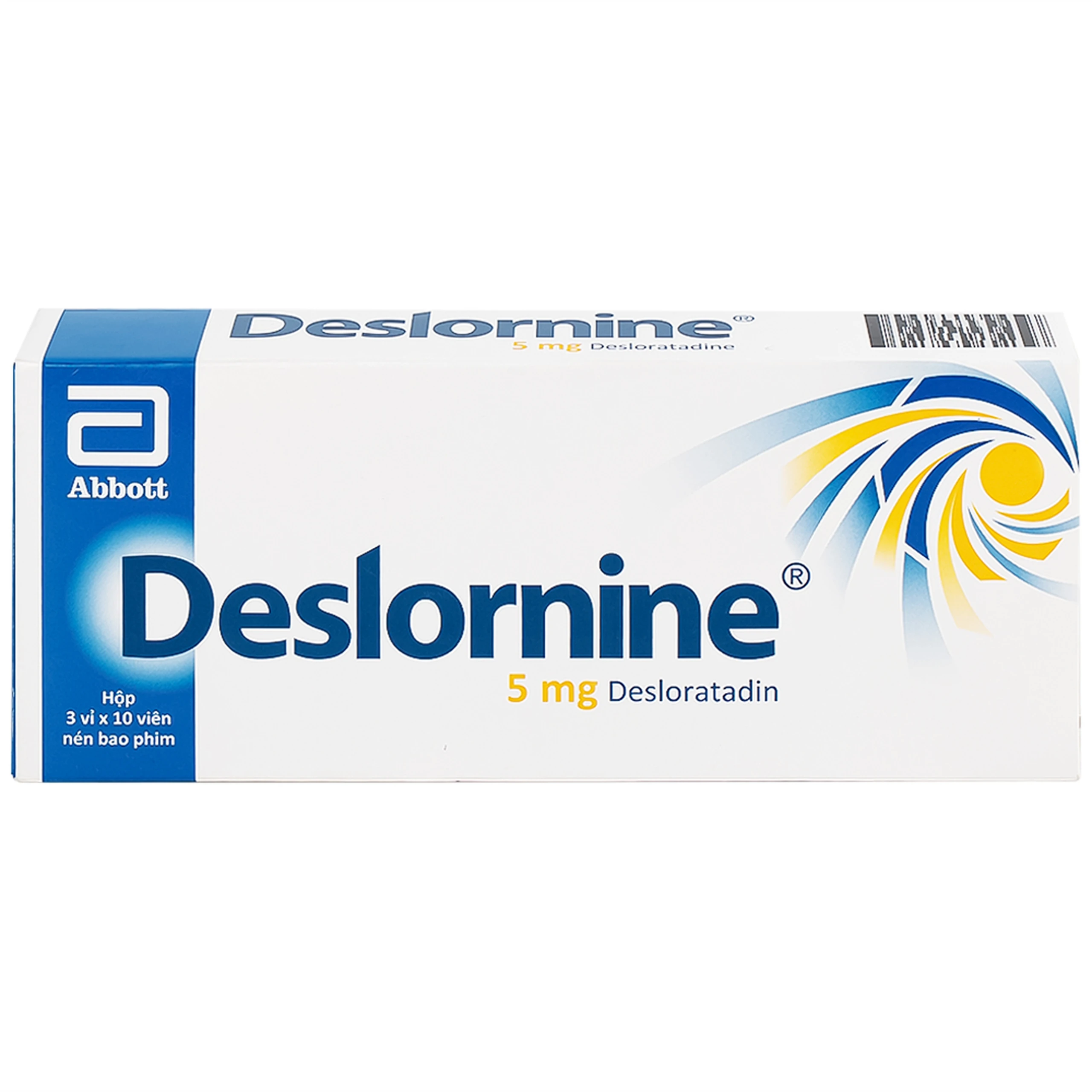 Thuốc Deslornine Abbott 5mg Làm giảm các triệu chứng của viêm mũi dị ứng (3 vỉ x 10 viên)