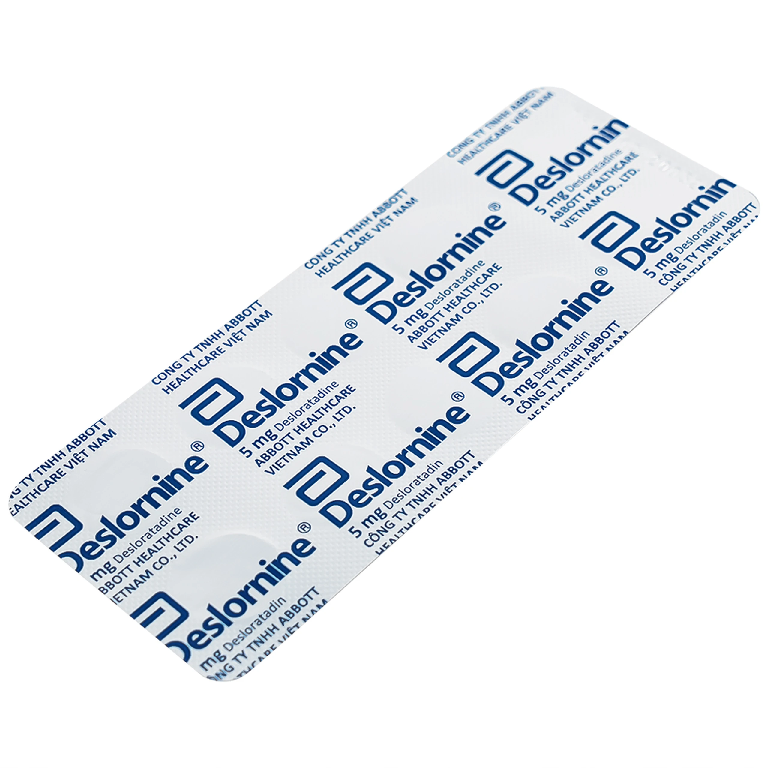 Thuốc Deslornine Abbott 5mg Làm giảm các triệu chứng của viêm mũi dị ứng (3 vỉ x 10 viên)