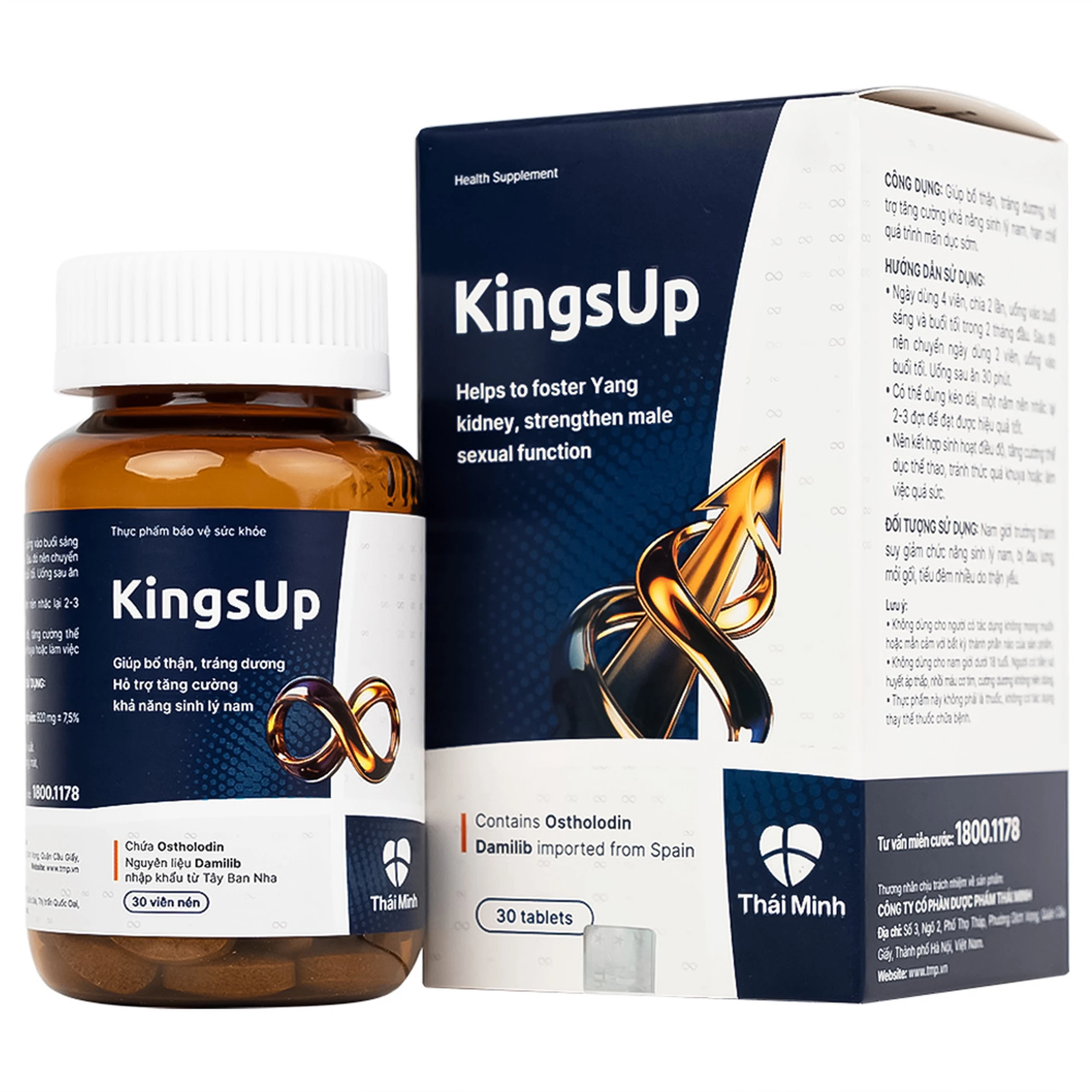 Viên uống hỗ trợ tăng cường sinh lý KingsUp Thái Minh (30 viên)