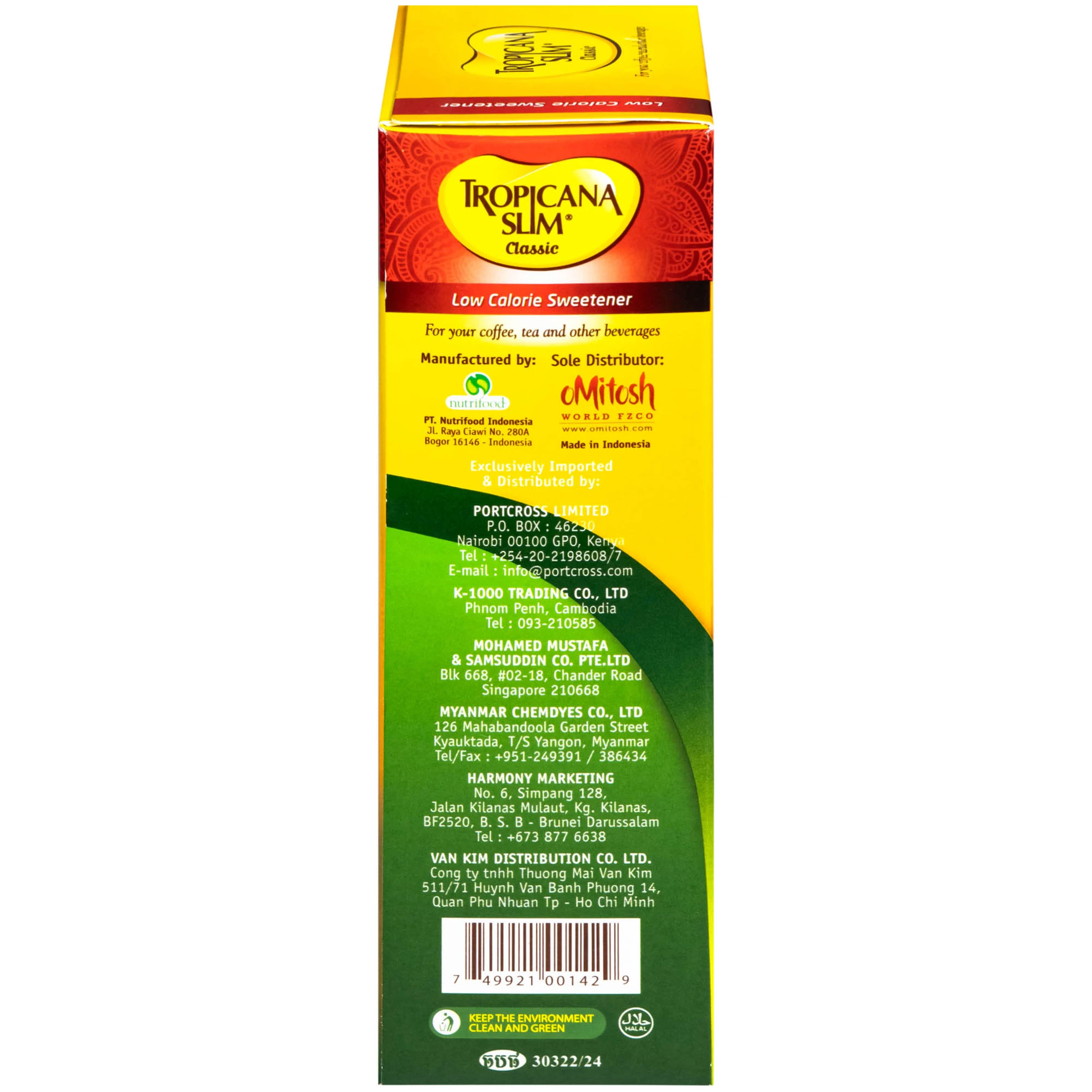 Đường Ăn Kiêng Tropicana Slim Classic (50 gói x 2g)