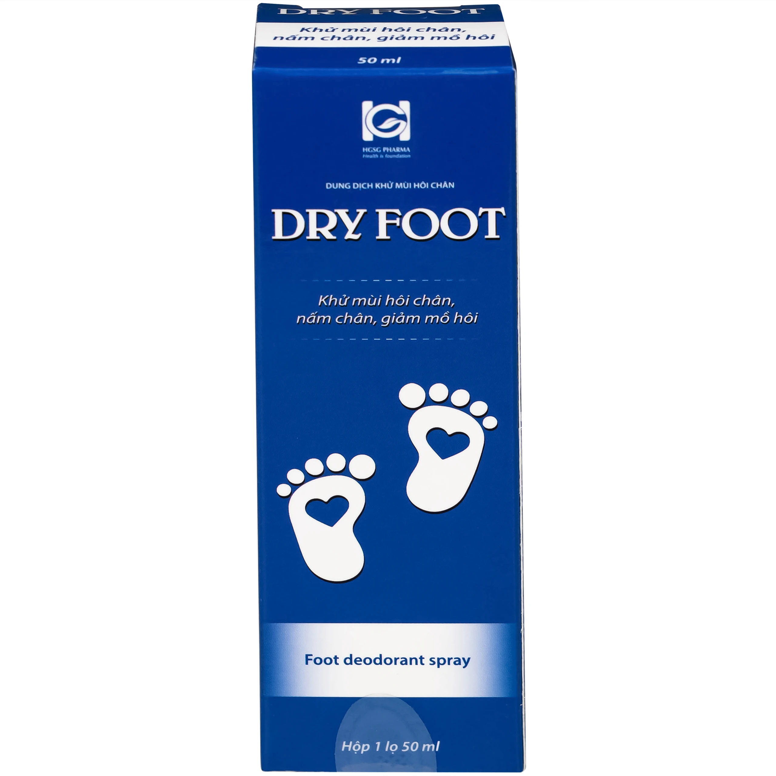 Xịt khử mùi Dry foot HGSG 50ml giúp khử mùi và ngăn ngừa hôi chân, nấm chân, giảm mồ hôi