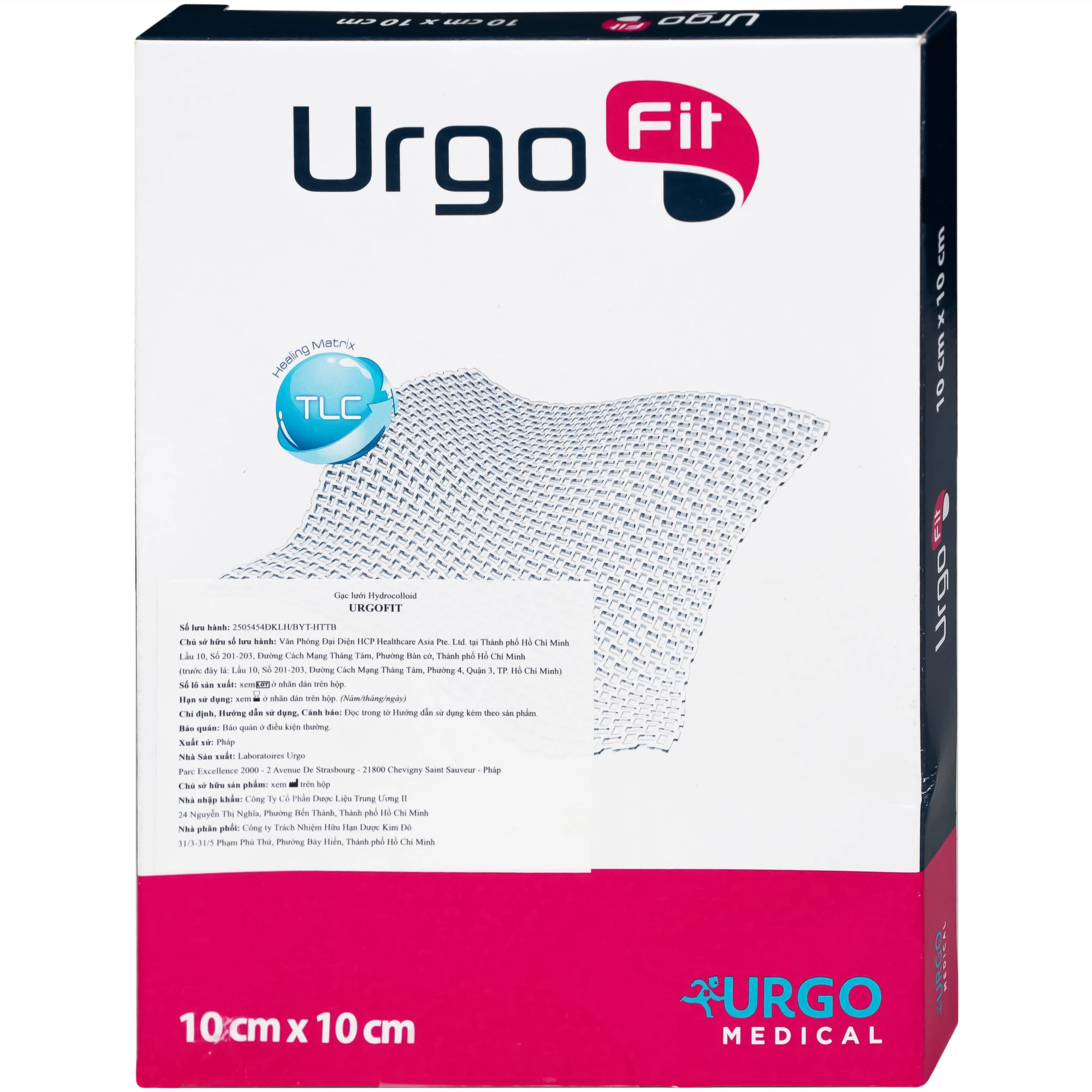 Gạc lưới linh hoạt ôm sát Urgofit 10x10cm (10 miếng) hỗ trợ kích thích làm lành vết thương cấp và mãn tính