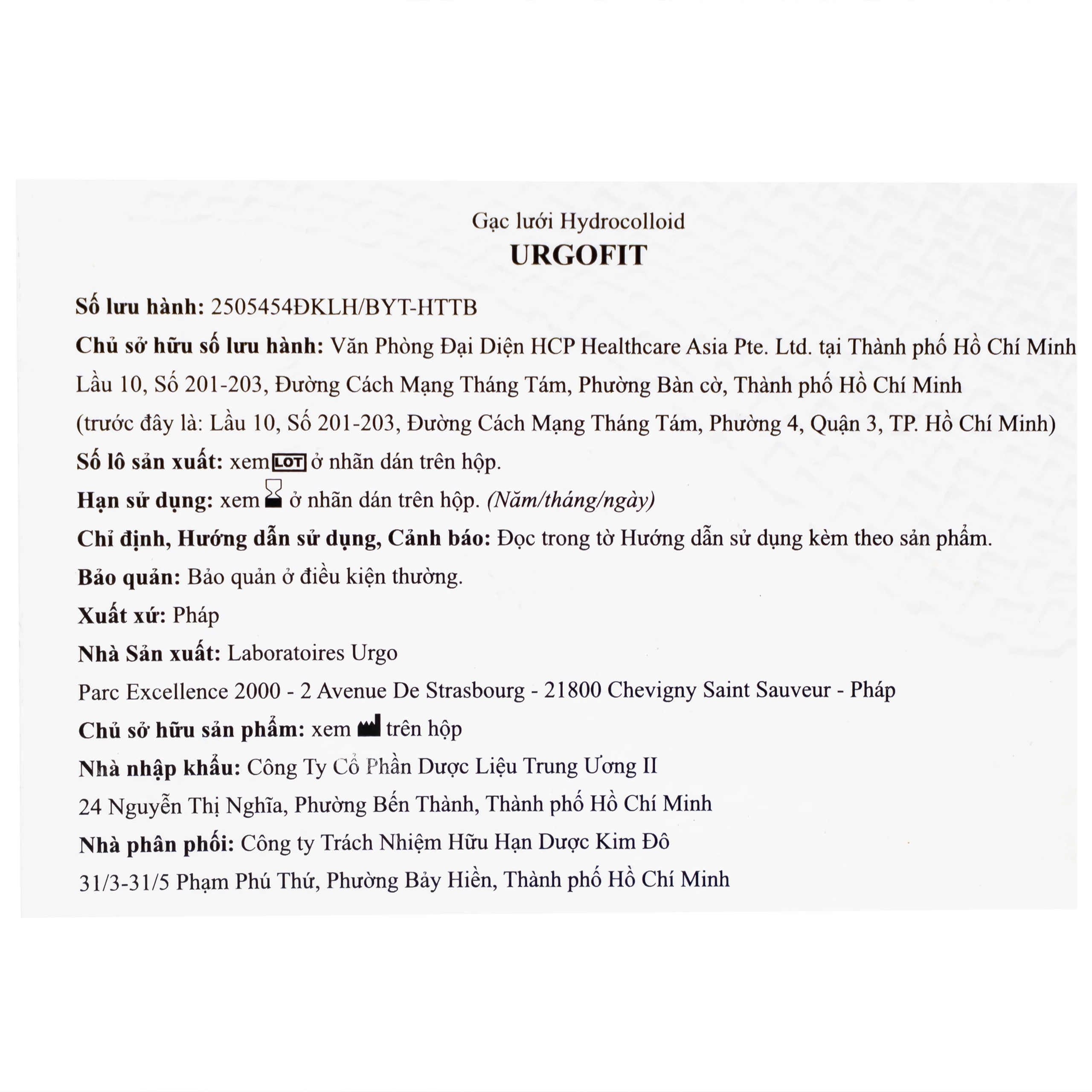 Gạc lưới linh hoạt ôm sát Urgofit 10x10cm (10 miếng) hỗ trợ kích thích làm lành vết thương cấp và mãn tính