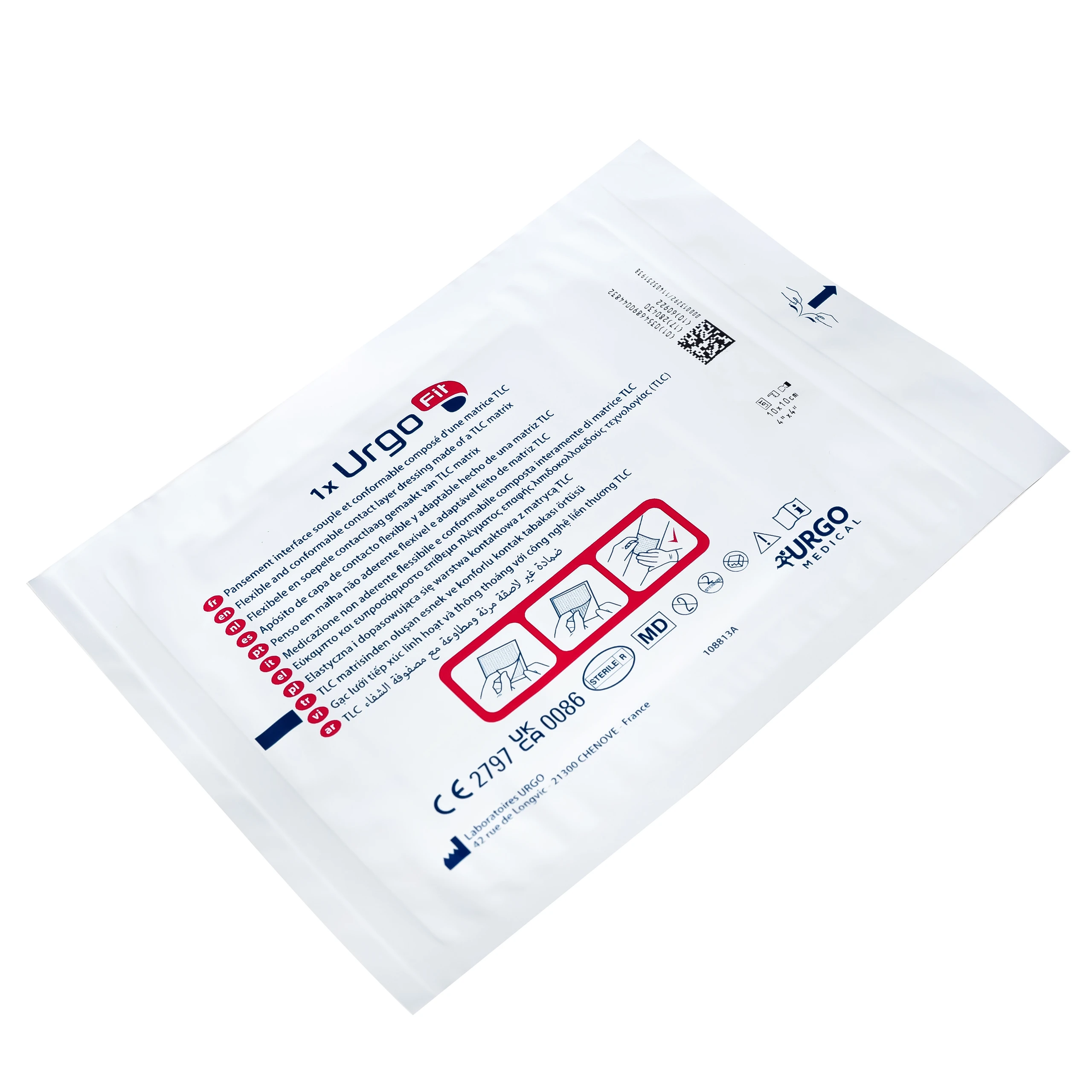 Gạc lưới linh hoạt ôm sát Urgofit 10x10cm (10 miếng) hỗ trợ kích thích làm lành vết thương cấp và mãn tính