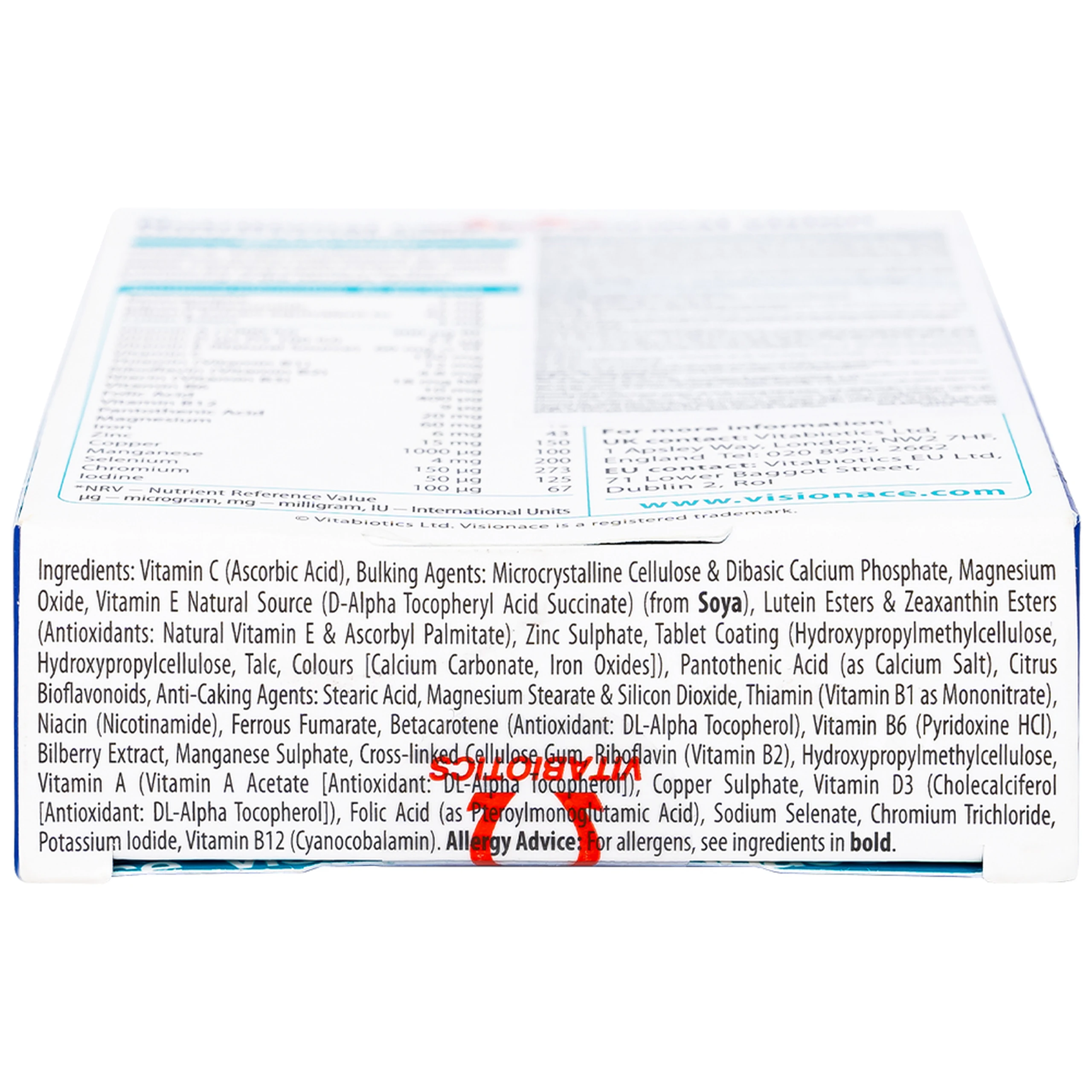 Cải thiện thị lực Visionace Original Vitabiotics (2 vỉ x 15 viên)