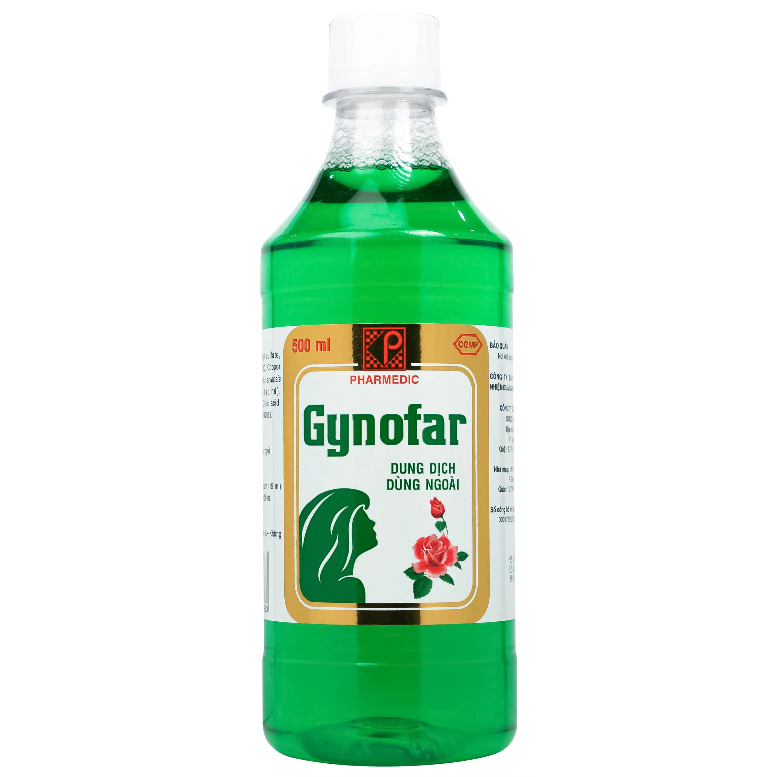 Dung dịch vệ sinh phụ nữ Gynofar sạch khuẩn, giữ cân bằng pH da (500ml)