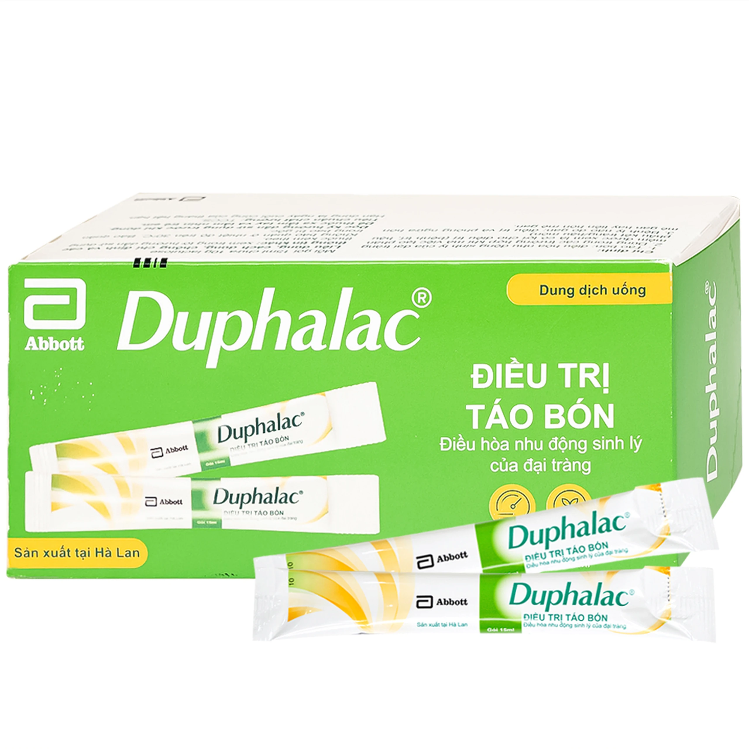Thuốc Duphalac Abbott điều trị táo bón, điều hòa nhu động sinh lý của đại tràng (20 gói x 15ml)
