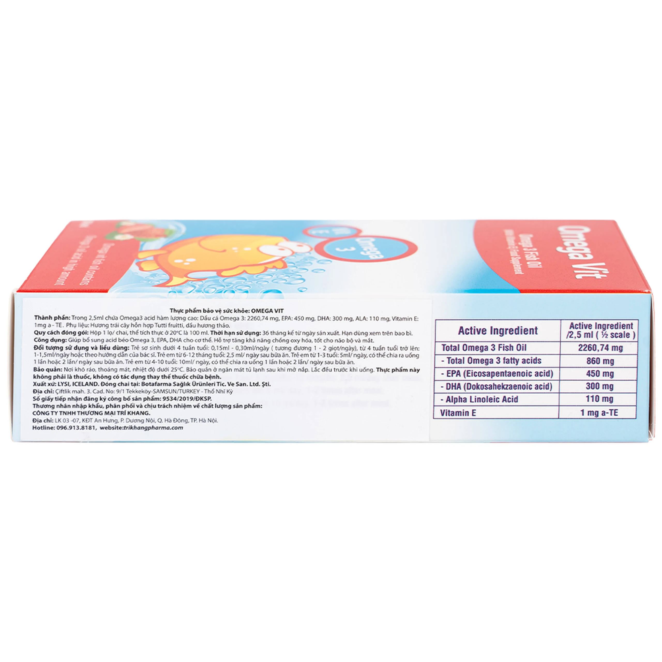 Siro bổ não Omega Vit Botafarma (100ml)