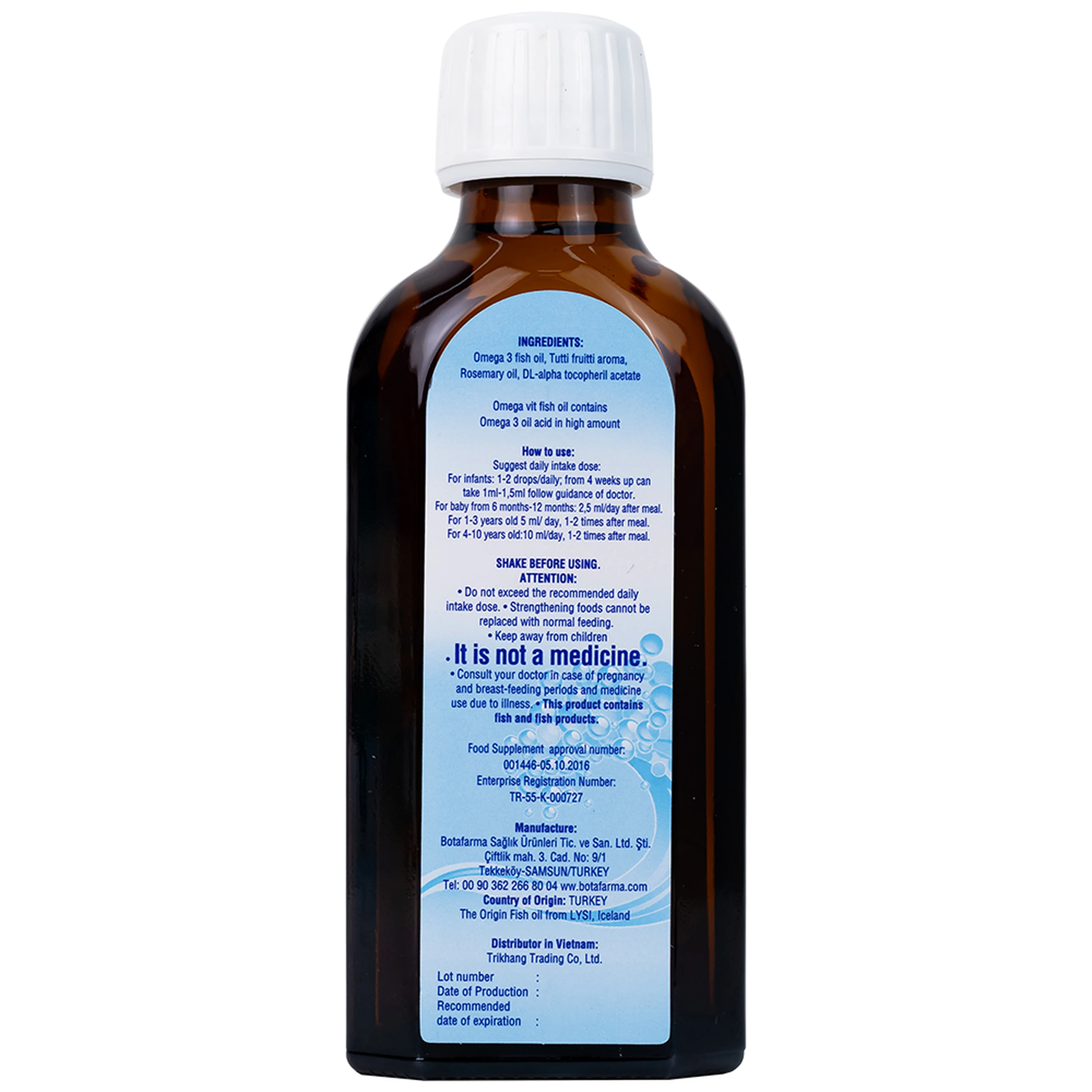 Siro bổ não Omega Vit Botafarma (100ml)