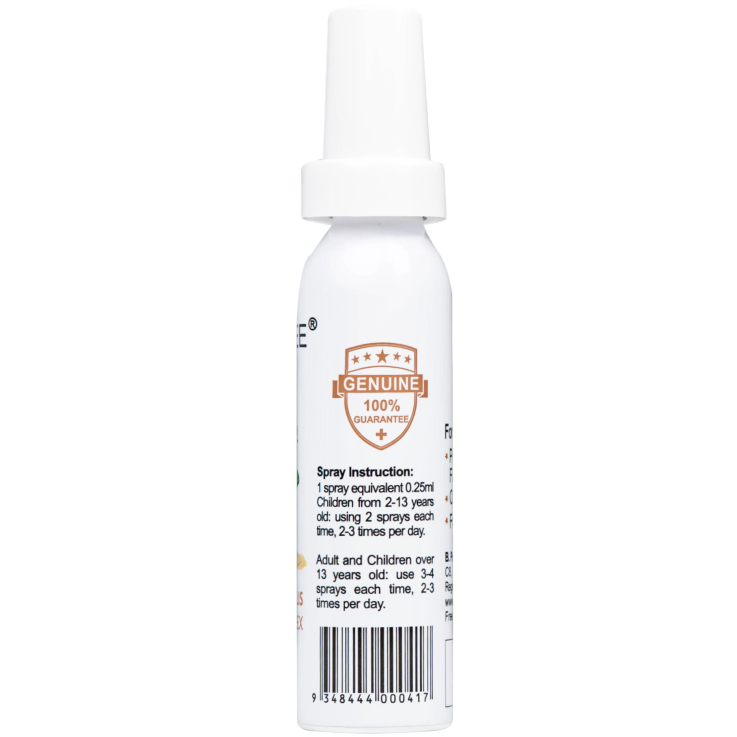 Chai xịt họng hỗ trợ giảm đau rát cổ do viêm họng Vitatree Super Propolis Spray Complex With Honey (30ml)