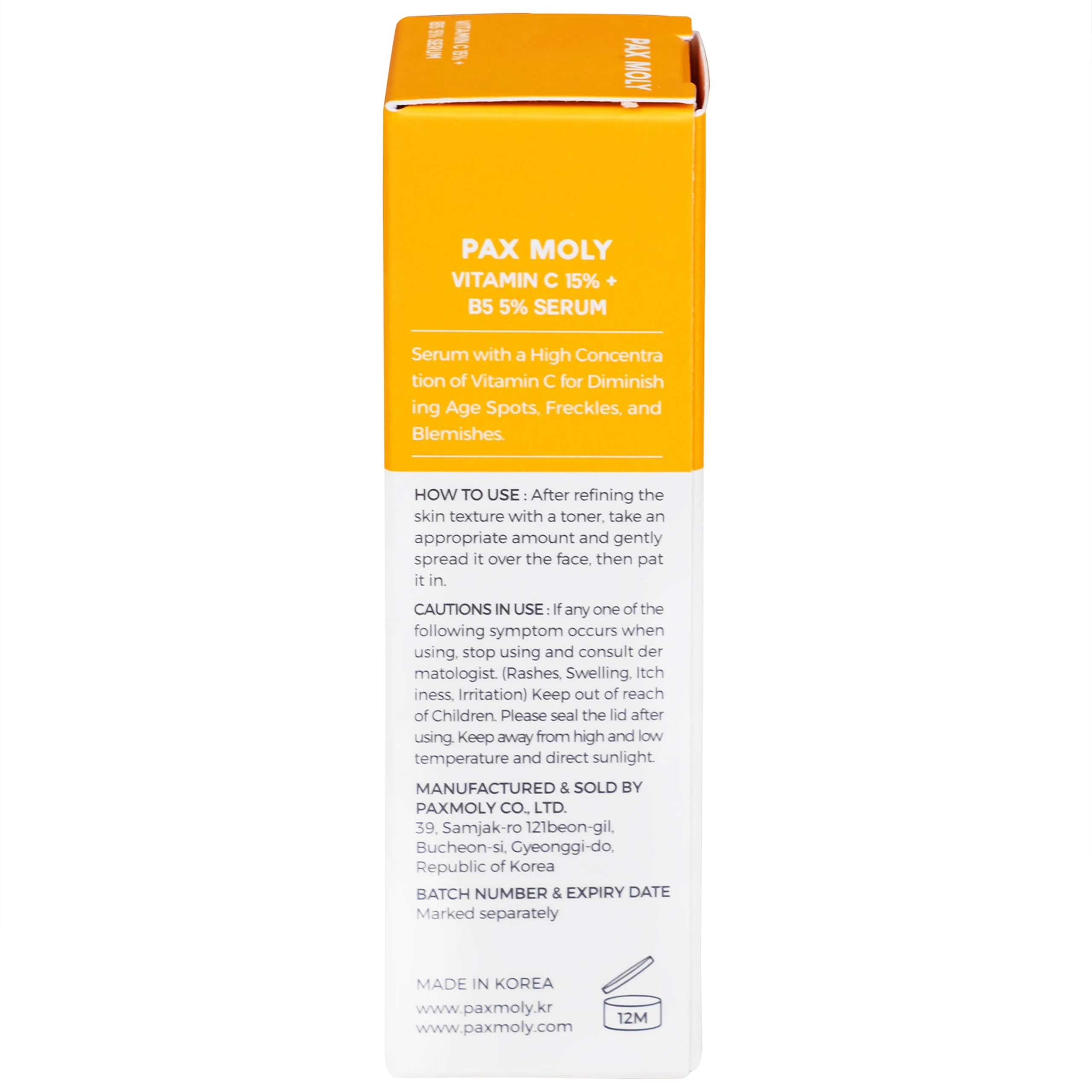 Tinh chất dưỡng ẩm, sáng da Pax Moly Blemish Care (orange) 30ml