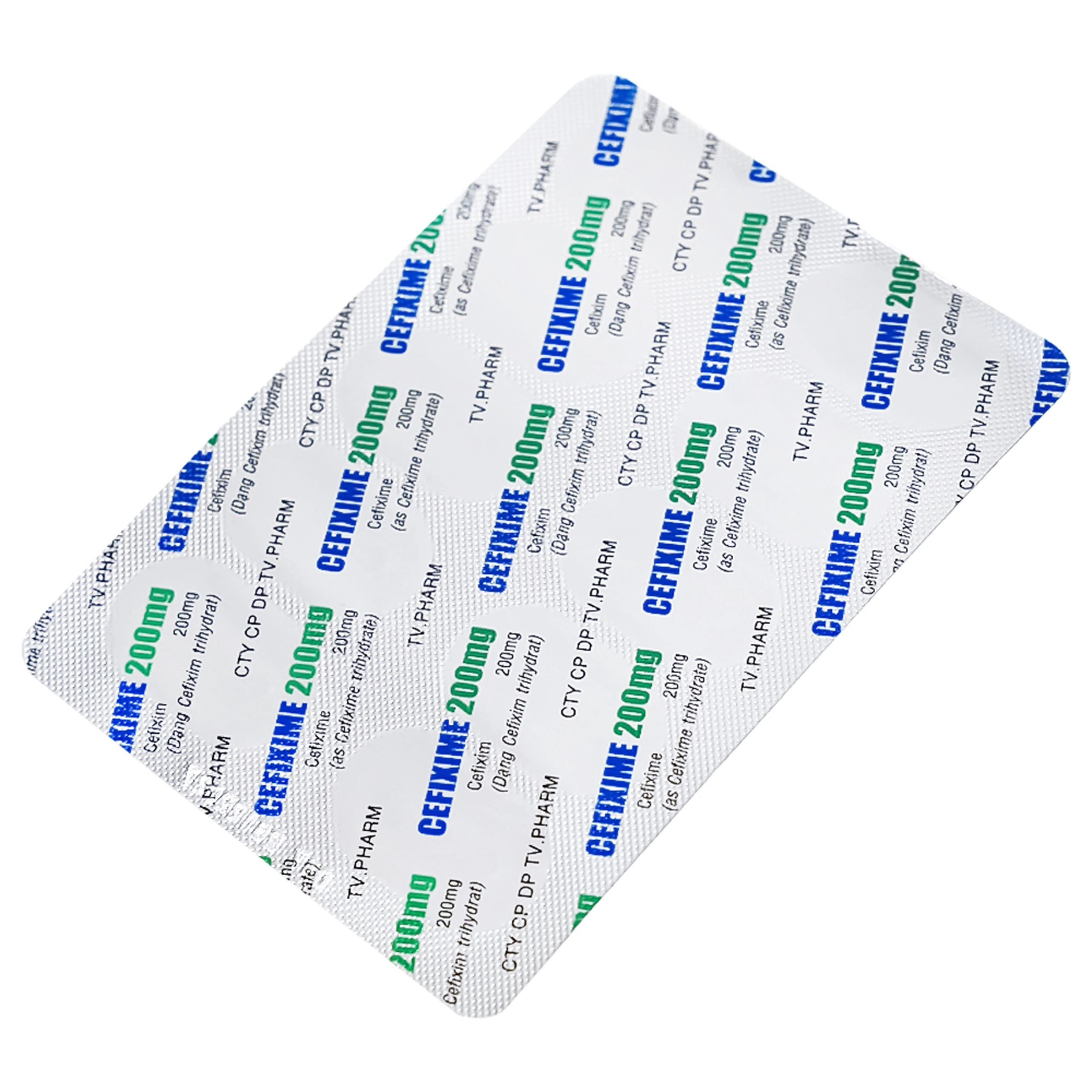 Thuốc Cefixime 200mg Tv.Pharma điều trị các bệnh nhiễm khuẩn đường niệu, viêm thận (2 vỉ x 10 viên)