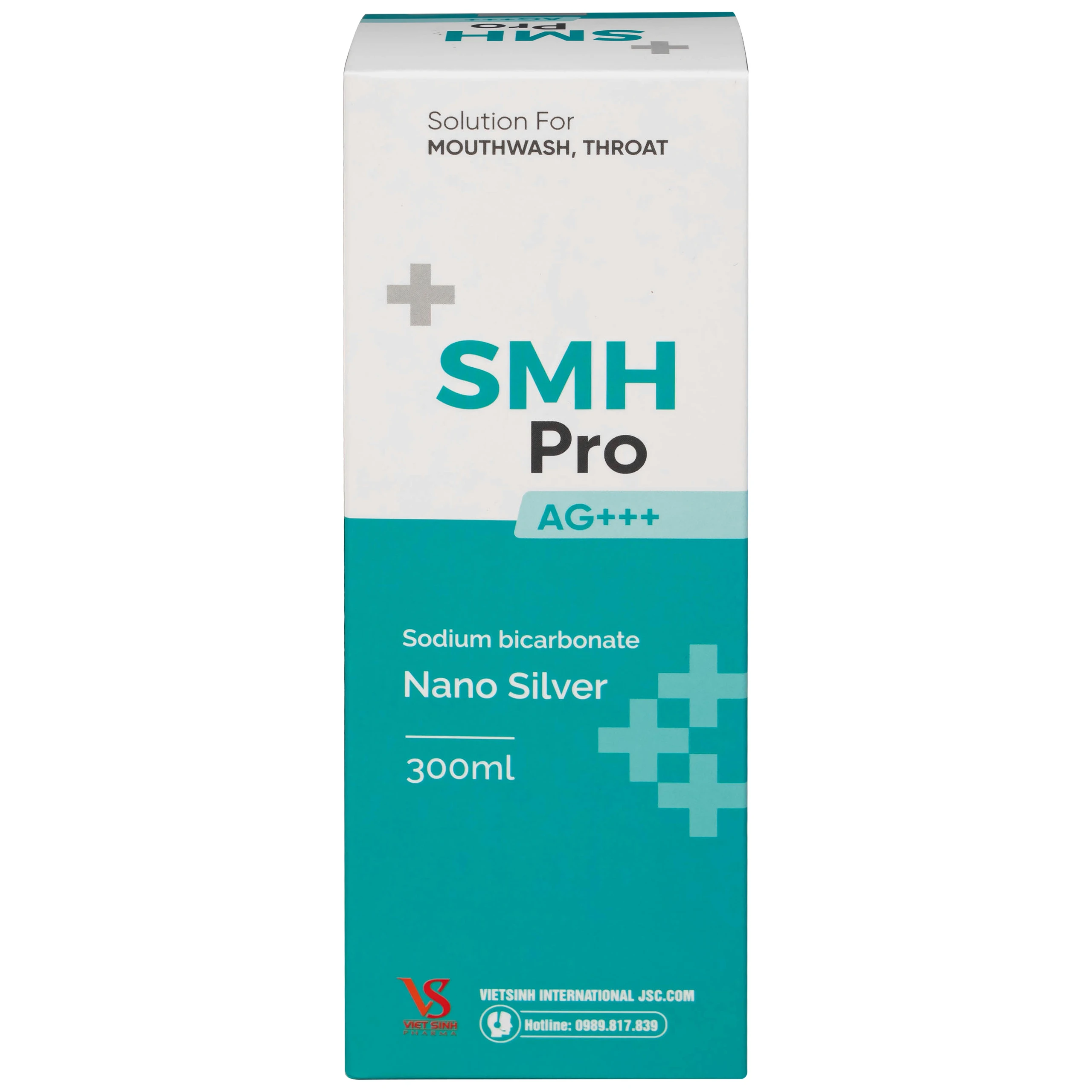 Nước súc miệng SMH Pro AG+++ 300ml Việt Sinh giúp vệ sinh răng, miệng, ngăn ngừa hôi miệng