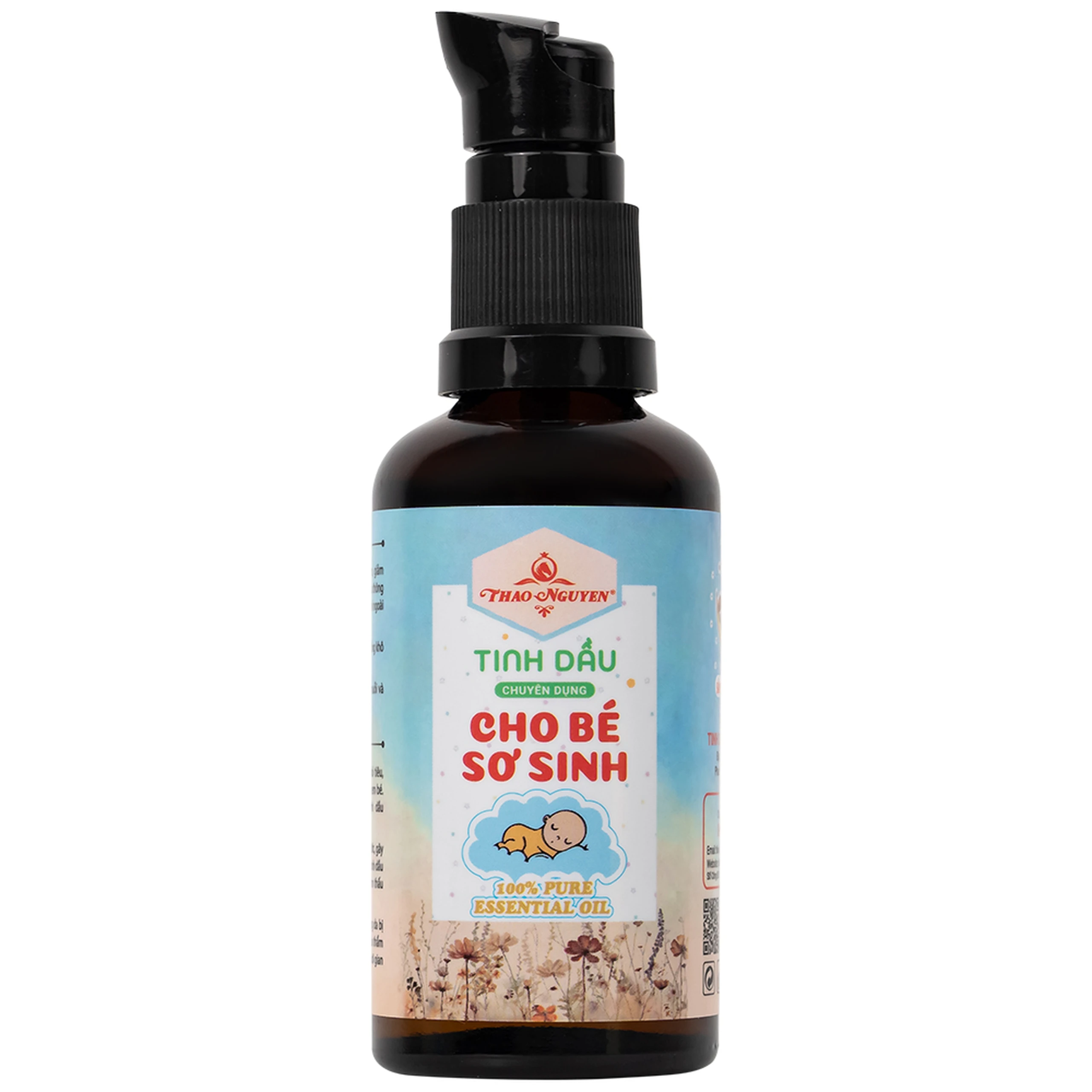 Tinh dầu cho bé sơ sinh Thảo Nguyên giúp phòng ngừa cảm lạnh, phòng gió, làm ấm phổi (50ml)