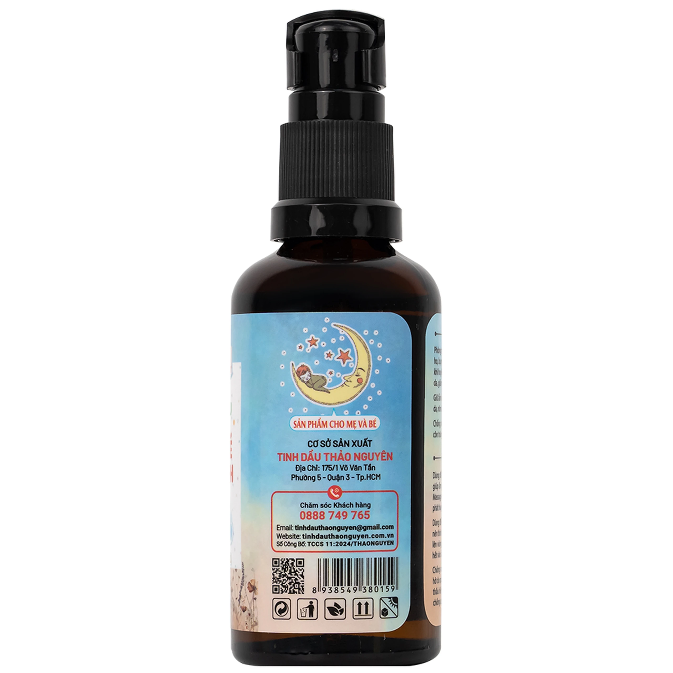 Tinh dầu cho bé sơ sinh Thảo Nguyên giúp phòng ngừa cảm lạnh, phòng gió, làm ấm phổi (50ml)