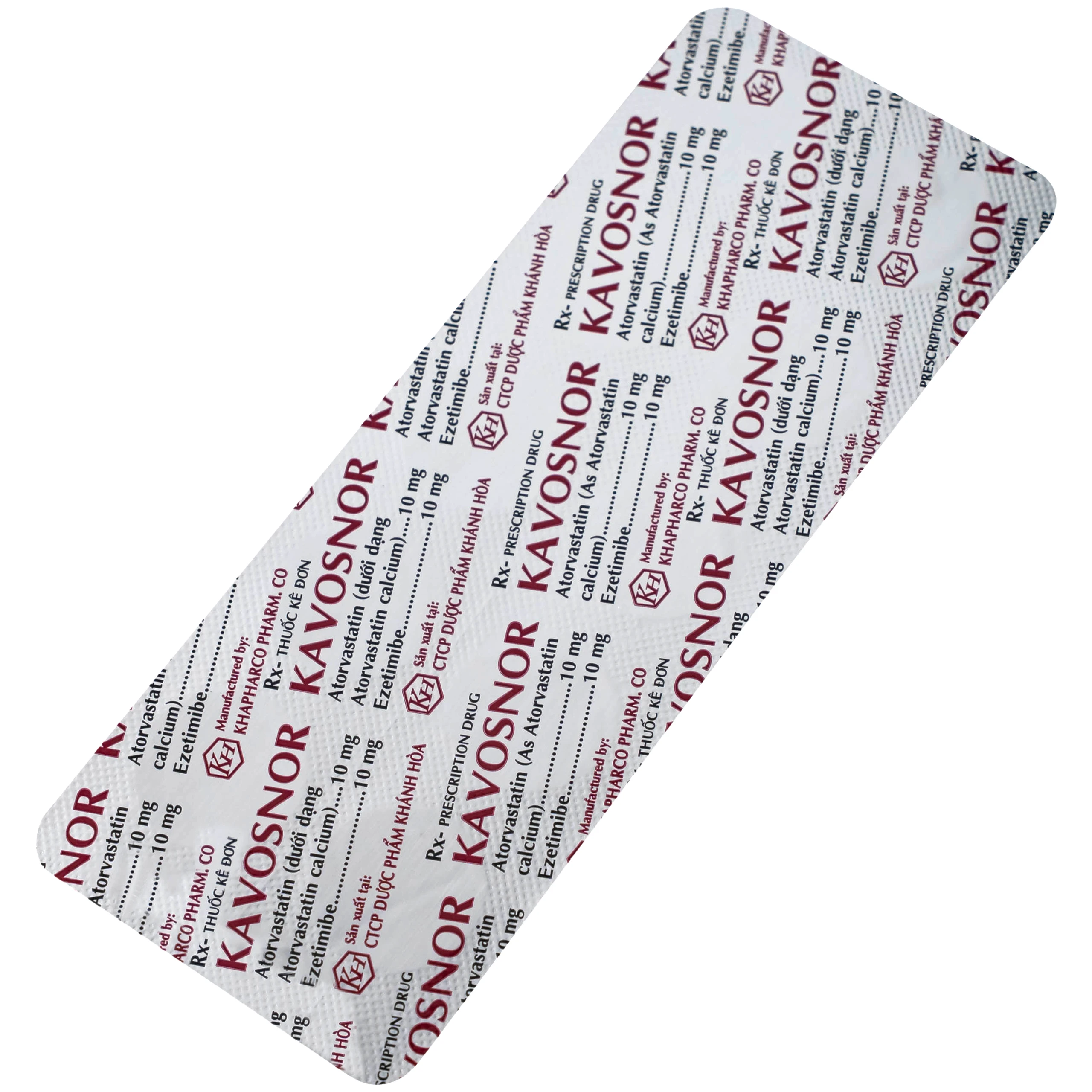 Thuốc Kavosnor điều trị tăng cholesterol toàn phần (10 vỉ 10 viên)