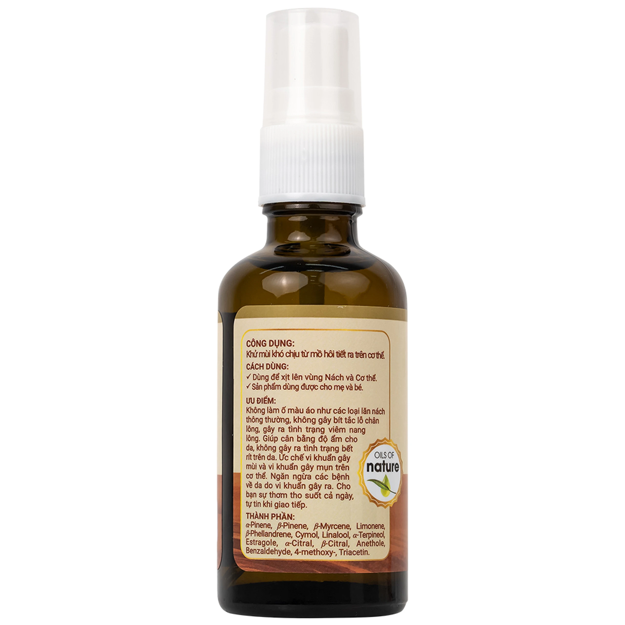 Tinh dầu khử mùi cơ thể Thảo Nguyên giúp cân bằng độ ẩm cho da (50ml)