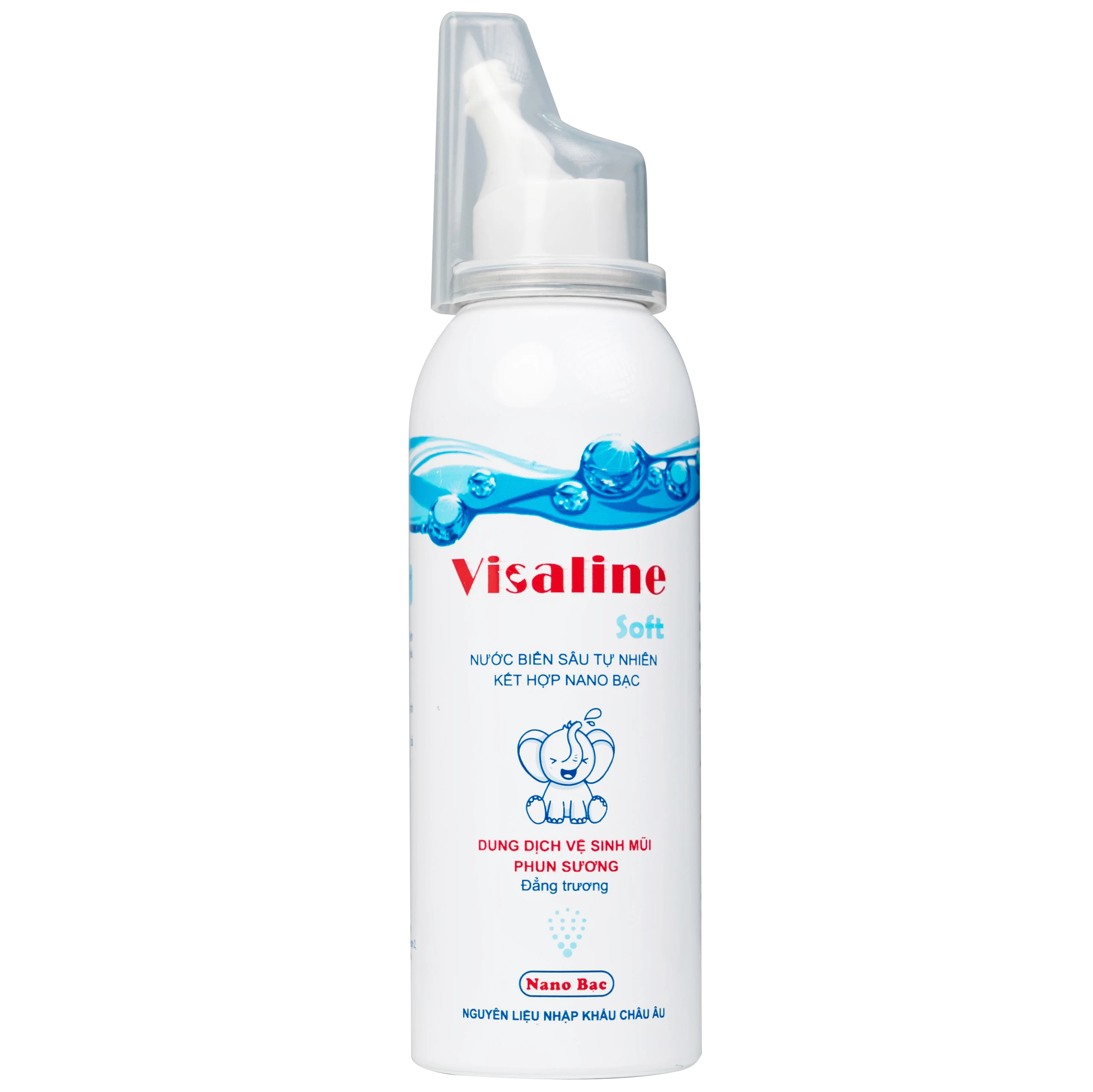Xịt mũi nano bạc Visaline Soft Song Thành 100ml giúp làm sạch, làm ẩm và phục hồi niêm mạc mũi