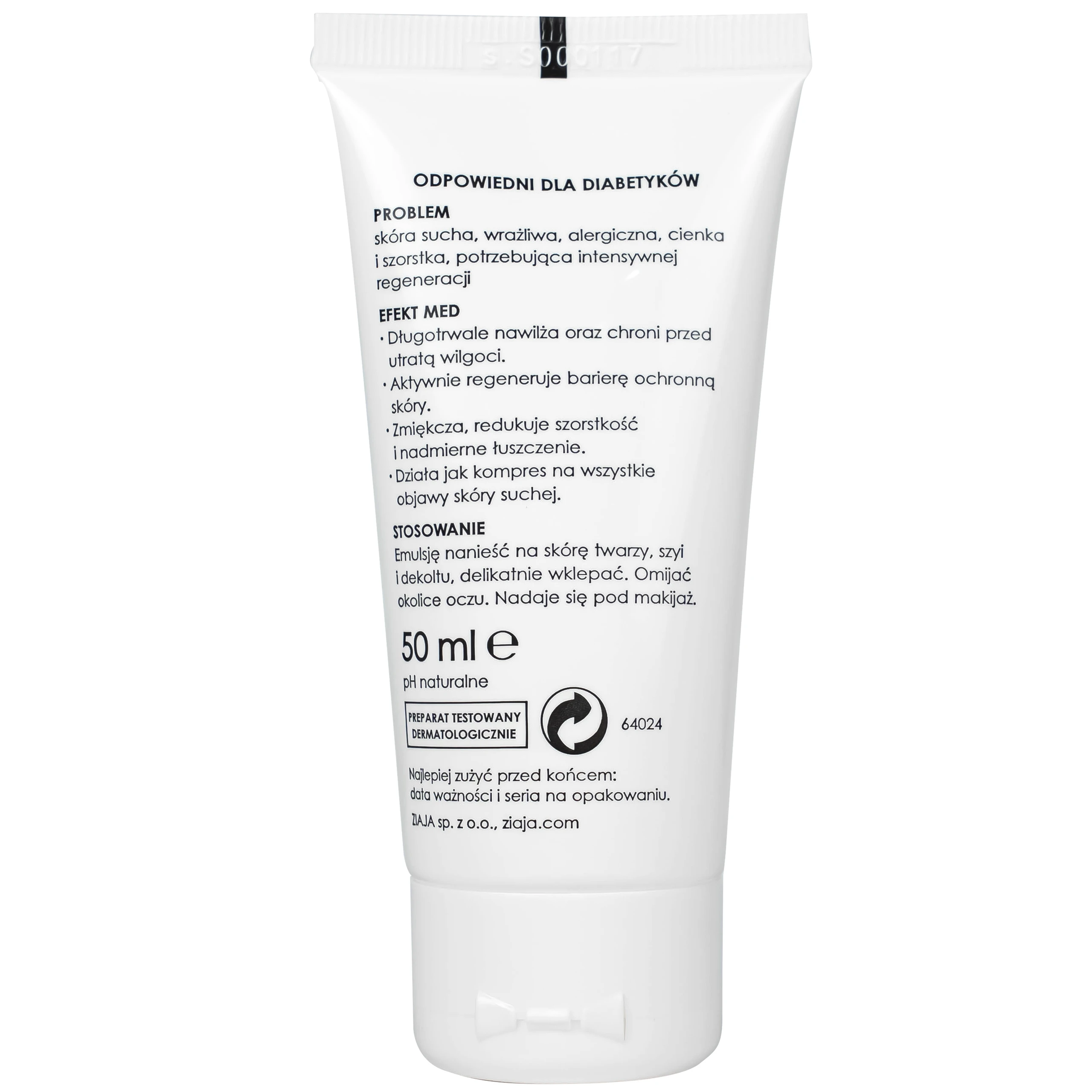 Nhũ tương bôi Ziaja Med 3% Urea mềm da, dưỡng ẩm (50ml)