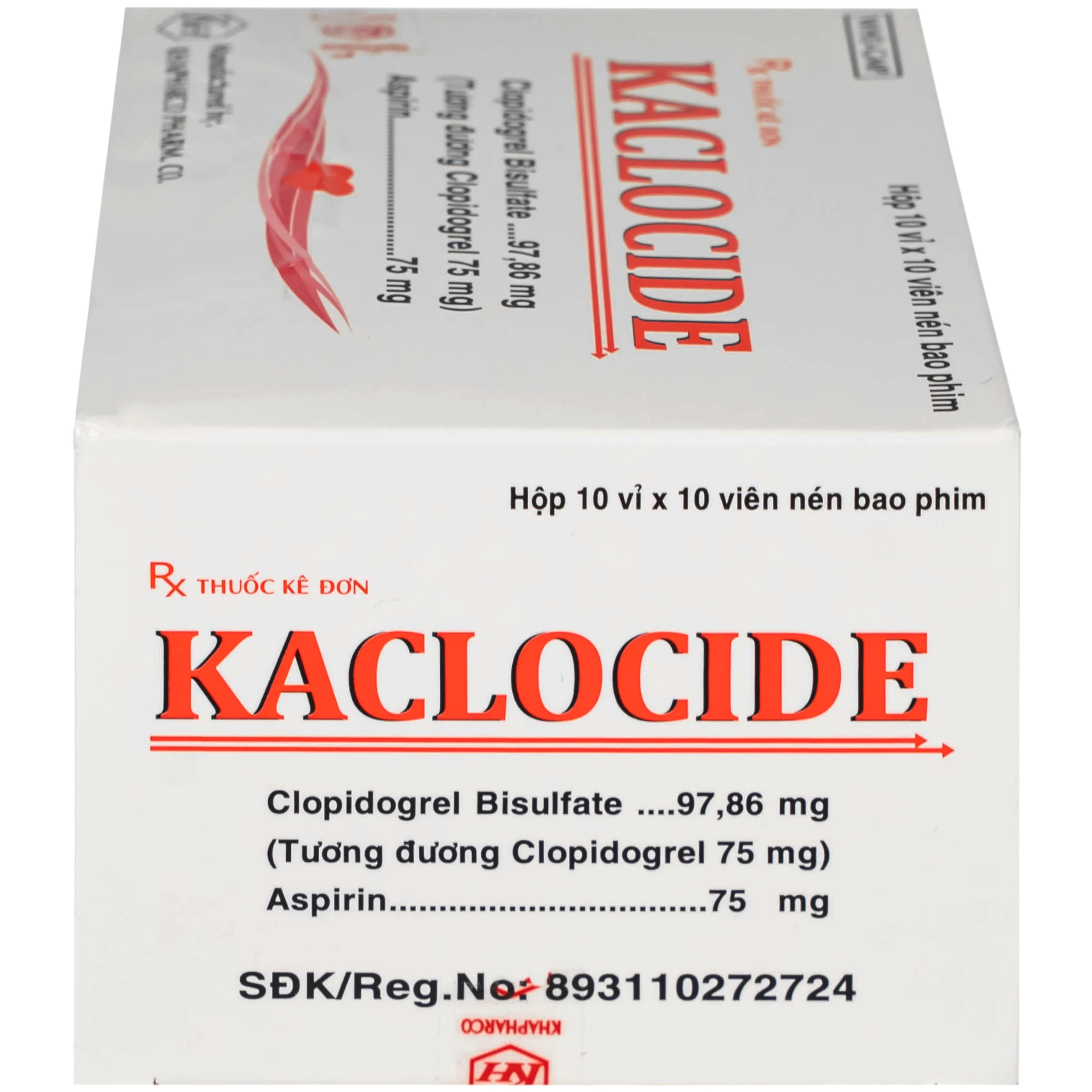 Thuốc Kaclocide Khapharco ngừa hình thành cục máu đông (10 vỉ 10 viên)