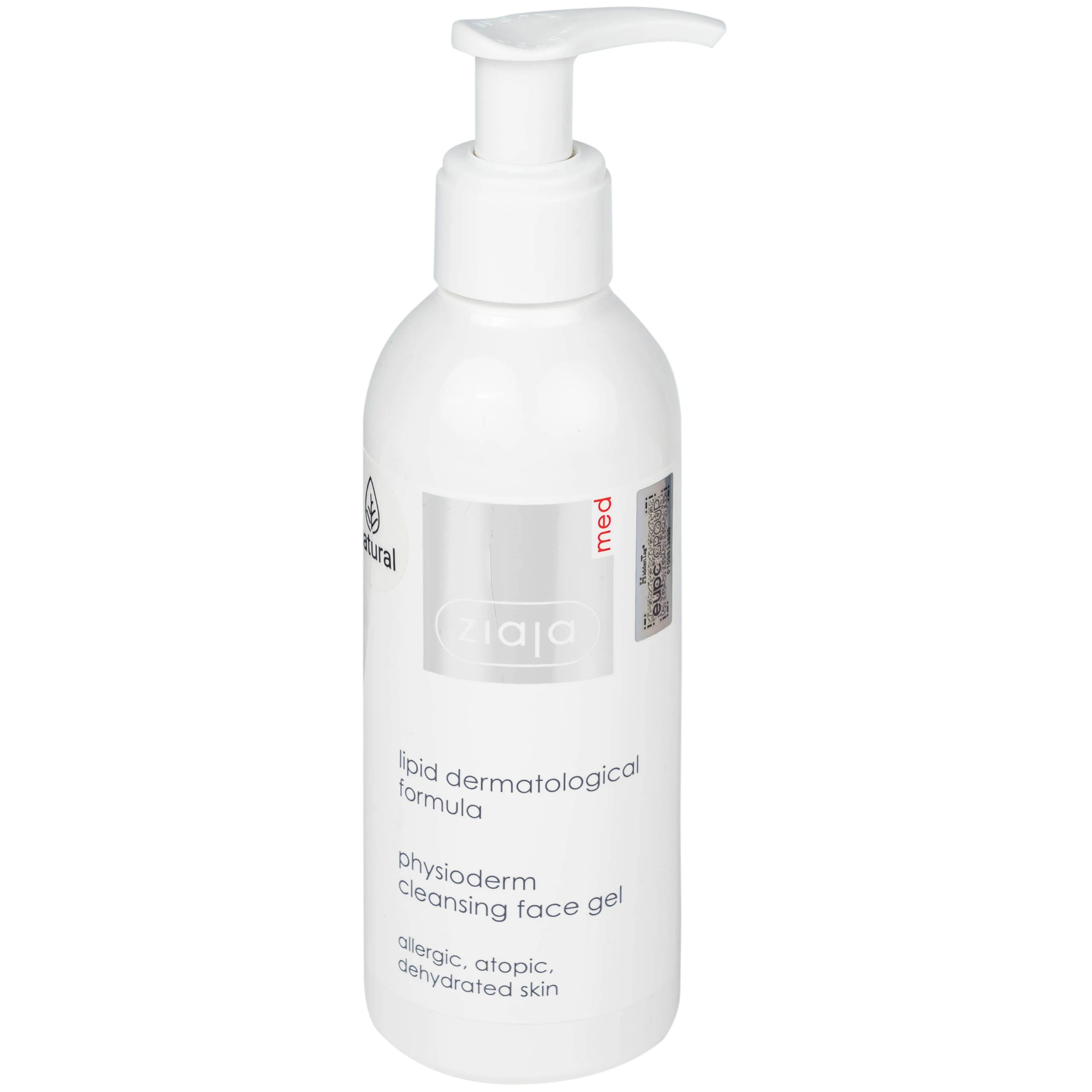 Gel rửa mặt cho da nhạy cảm Ziaja Med Lipid Dermatological Formula Physioderm Cleansing Face 200ml