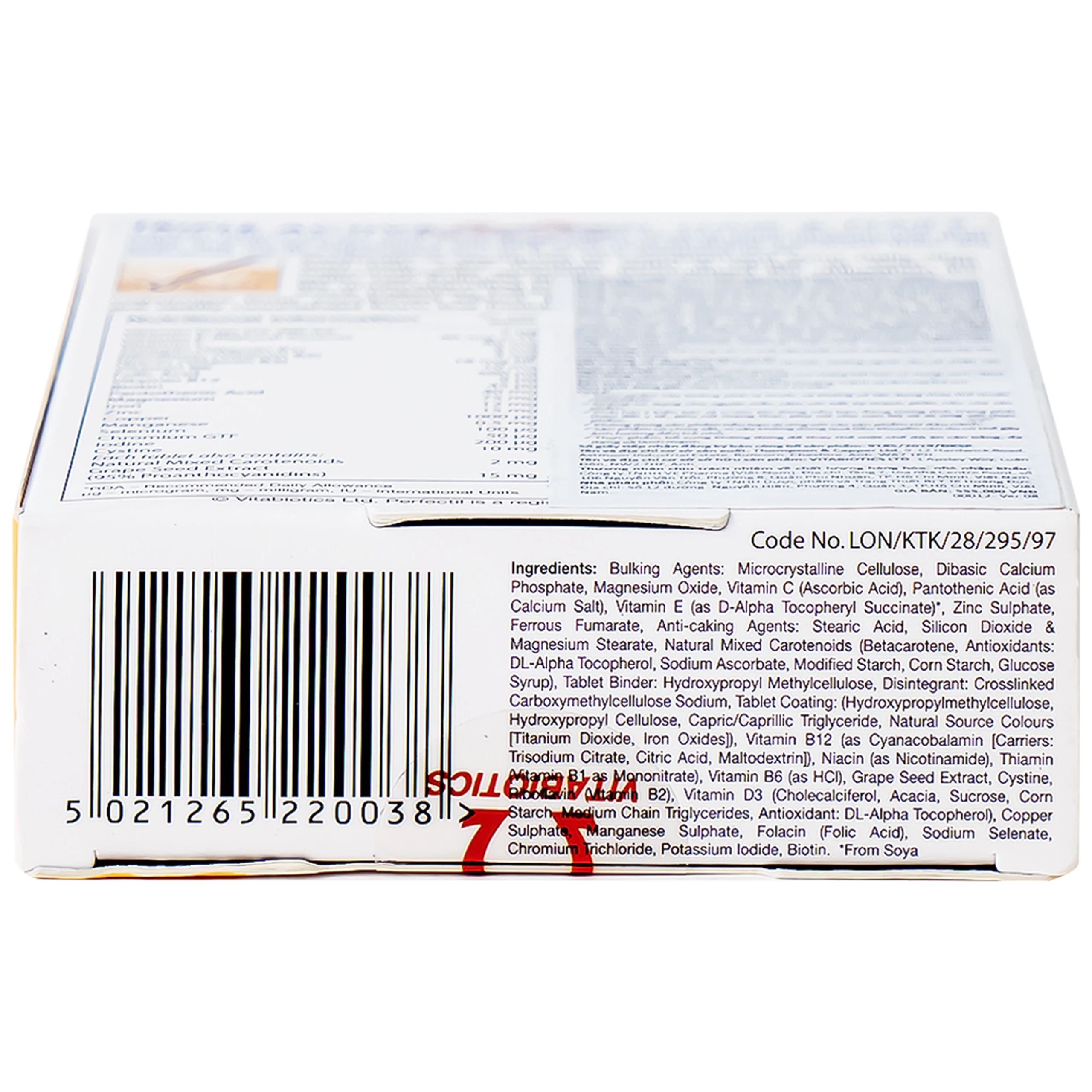 Viên uống bổ sung vi chất làm đẹp da móng tóc Perfectil Vitabiotics (2 vỉ x 15 viên)