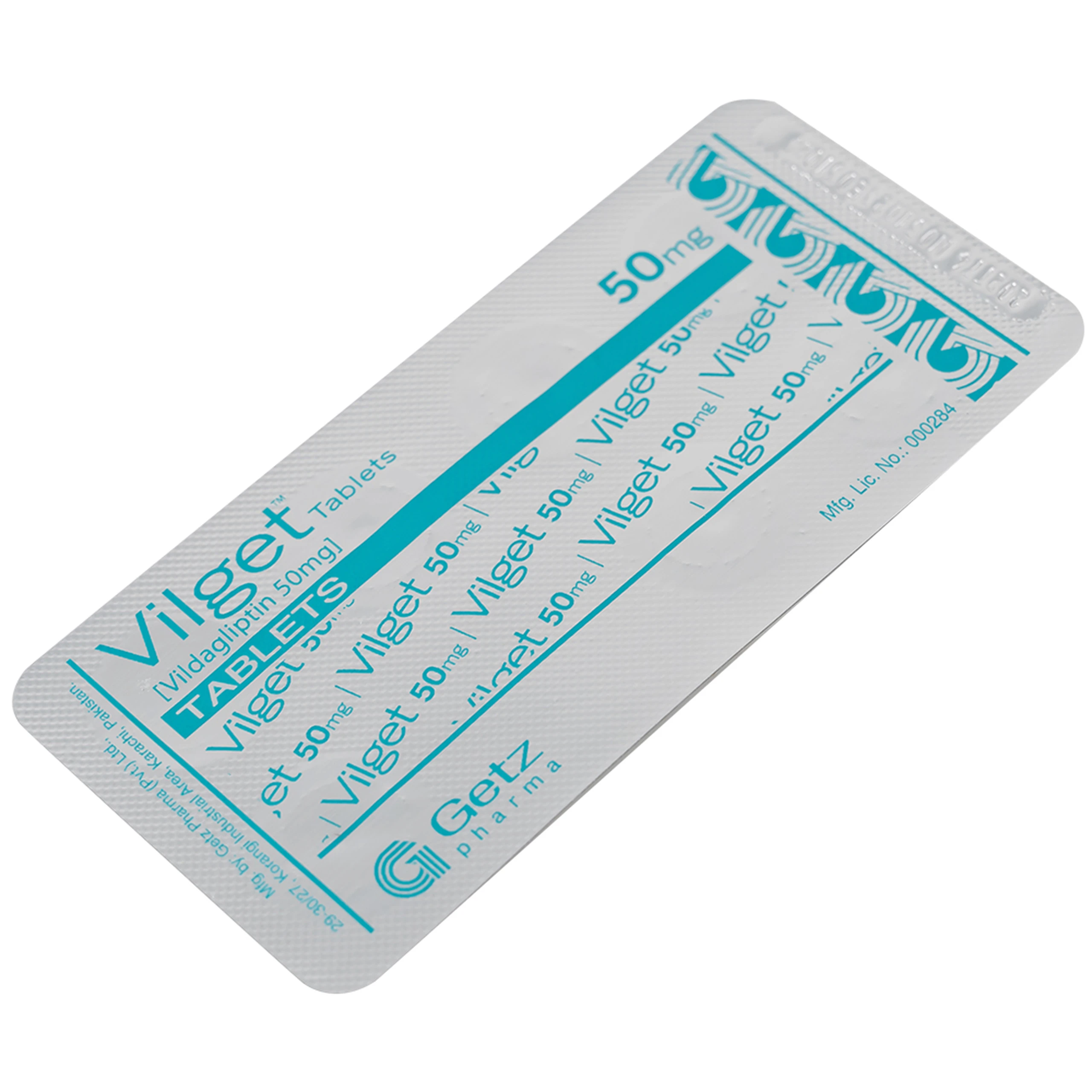 Thuốc Vilget Tablets 50mg Getz điều trị bệnh đái tháo đường típ 2 (4 vỉ x 7 viên)