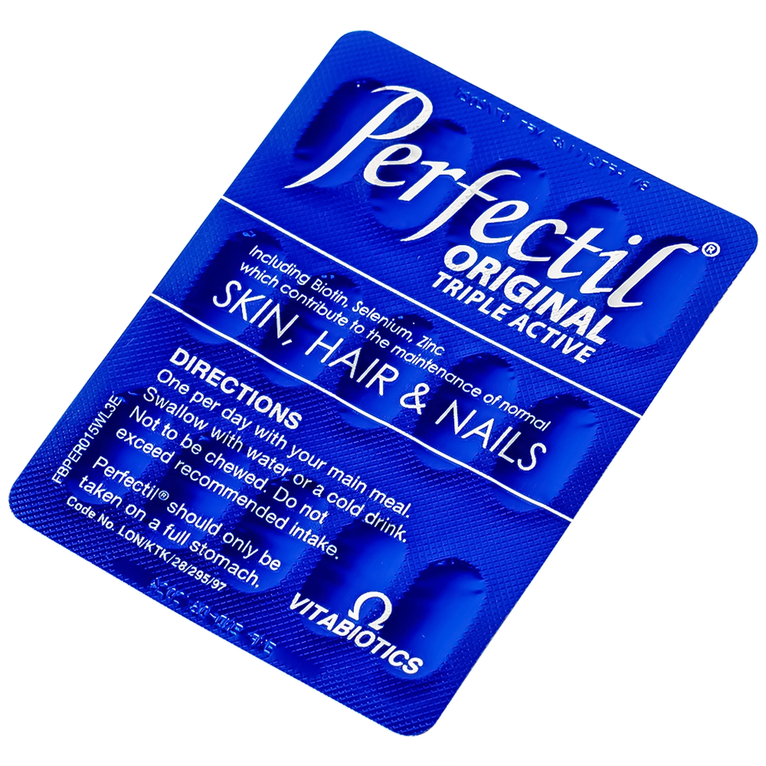 Viên uống bổ sung vi chất làm đẹp da móng tóc Perfectil Vitabiotics (2 vỉ x 15 viên)