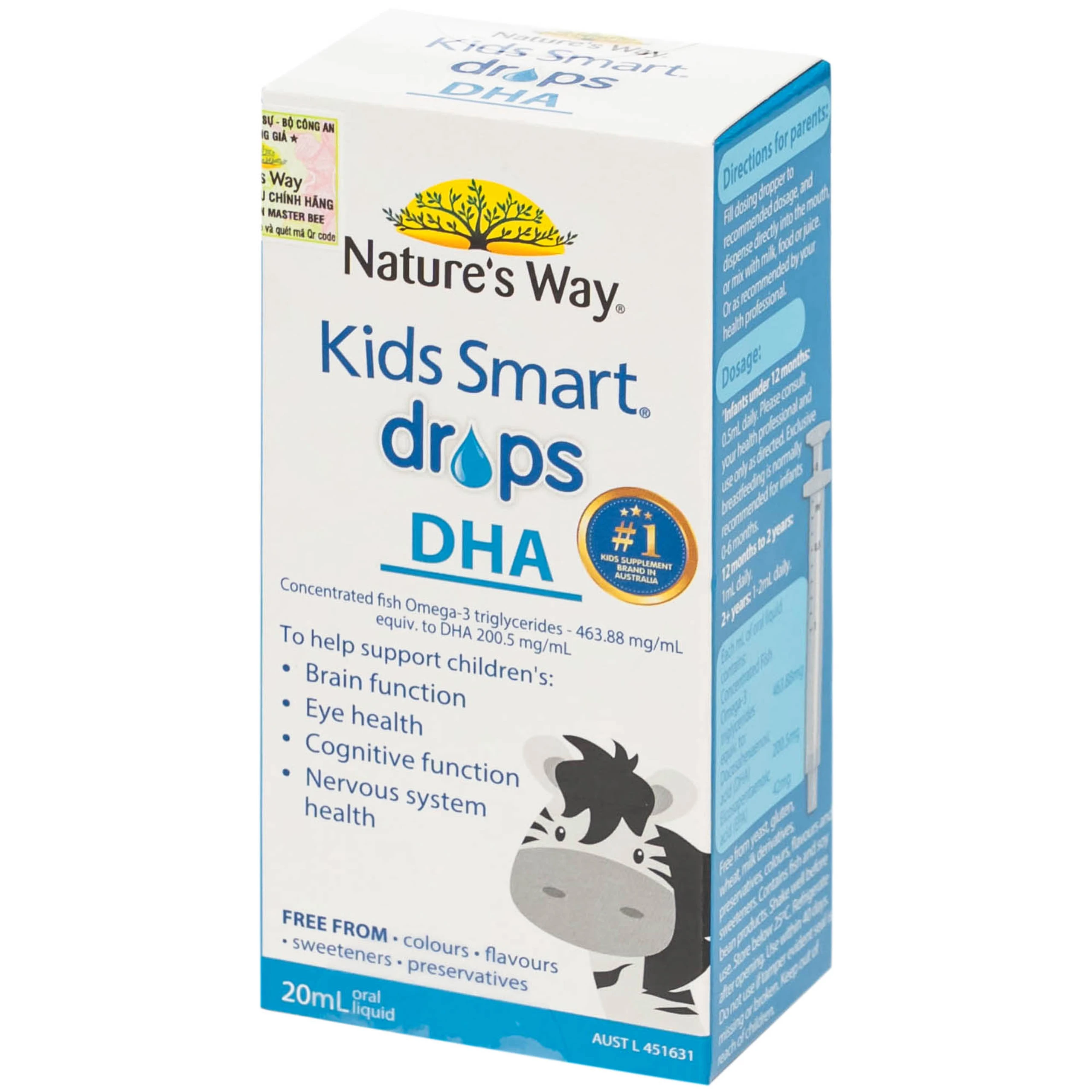 Siro bổ não Kids Smart Drops DHA Nature's Way (20ml)