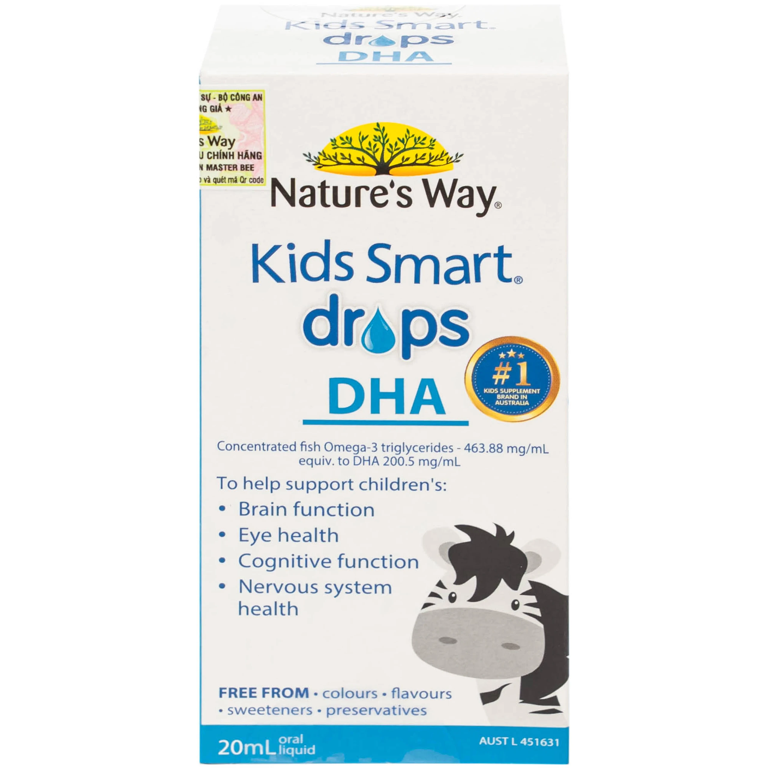 Siro bổ não Kids Smart Drops DHA Nature's Way (20ml)
