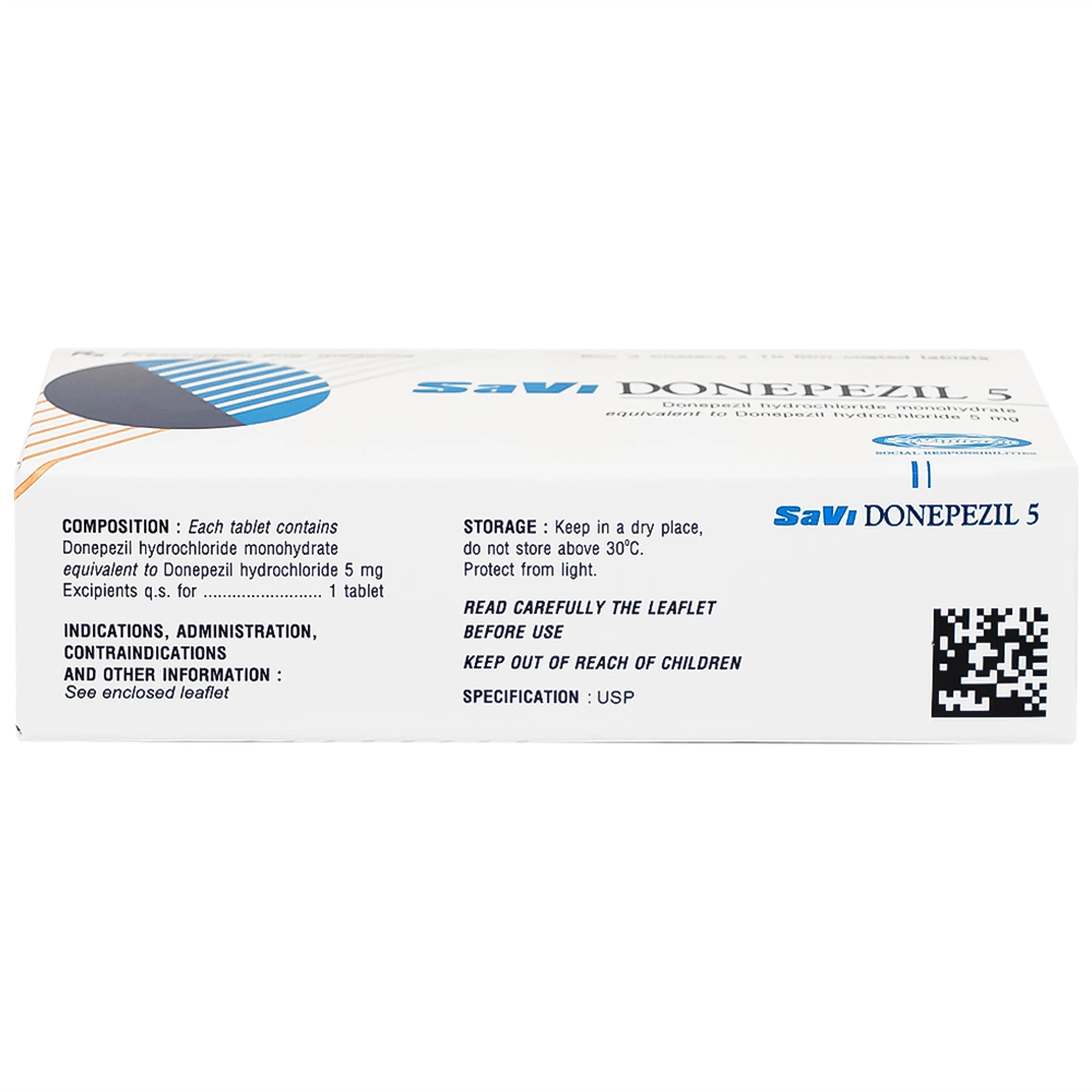 Thuốc Savi Donepezil 5 Savi điều trị triệu chứng suy giảm trí nhớ (3 vỉ x 10 viên) 5